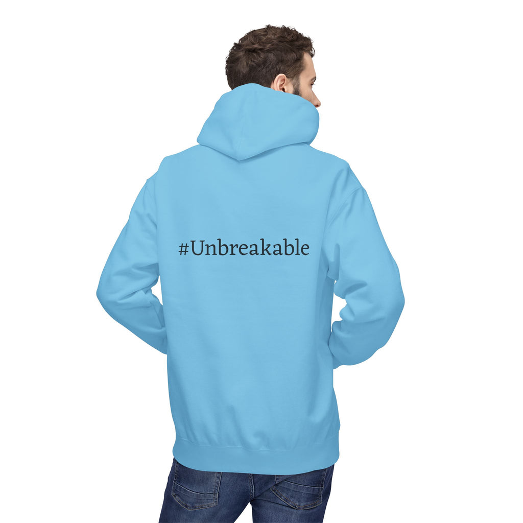 Progress Is Power Hoodie — with "#Unbreakable" on back Motivational Pullover