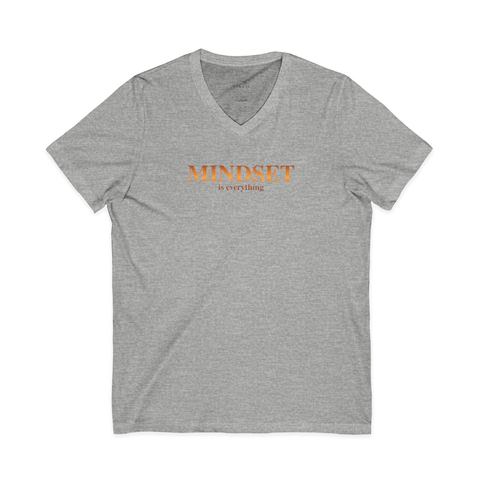 Mindset Is Everything V-Neck Tee-Multiple colors
