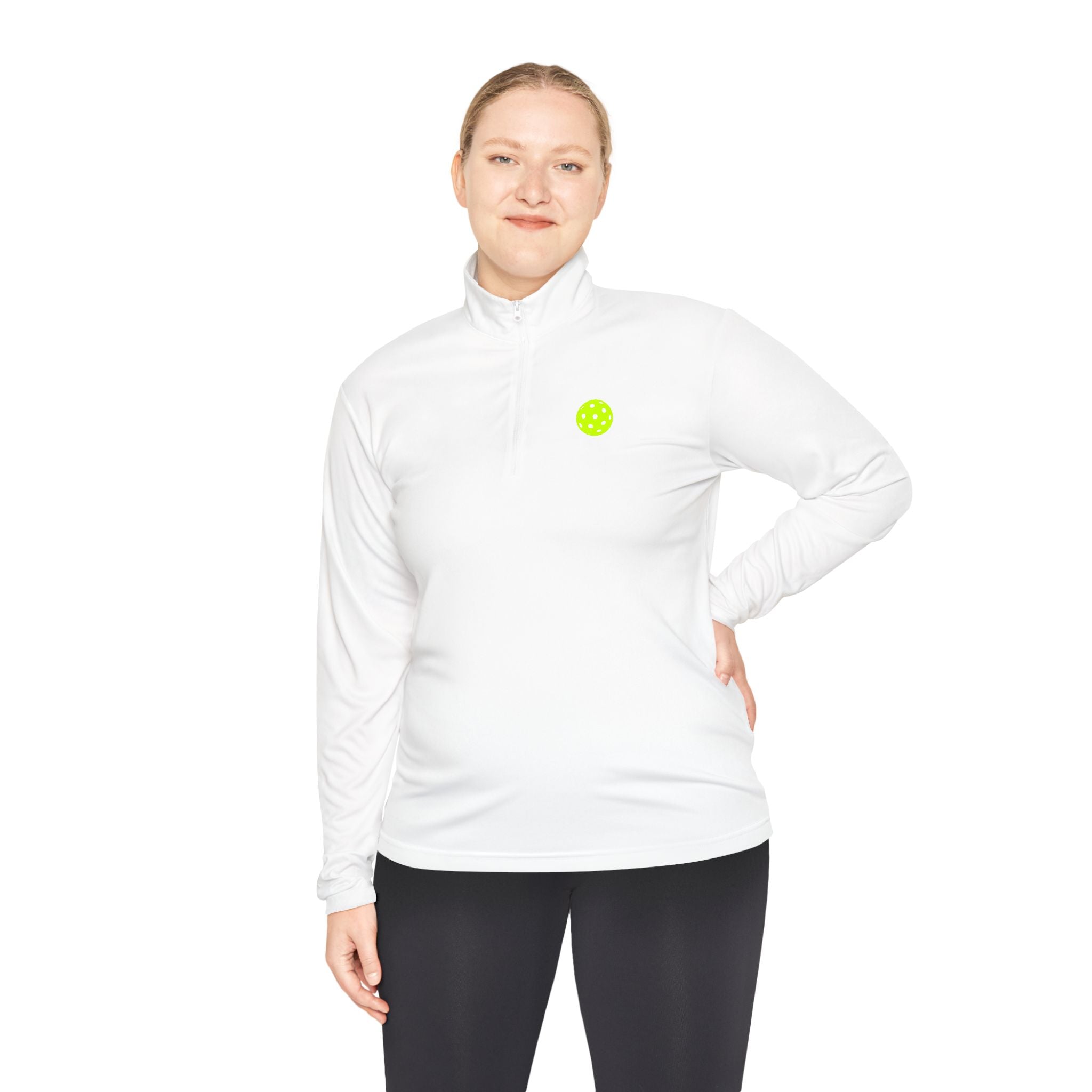 Neon Pickleball 'Game On' Quarter-Zip Pullover —Performance Top