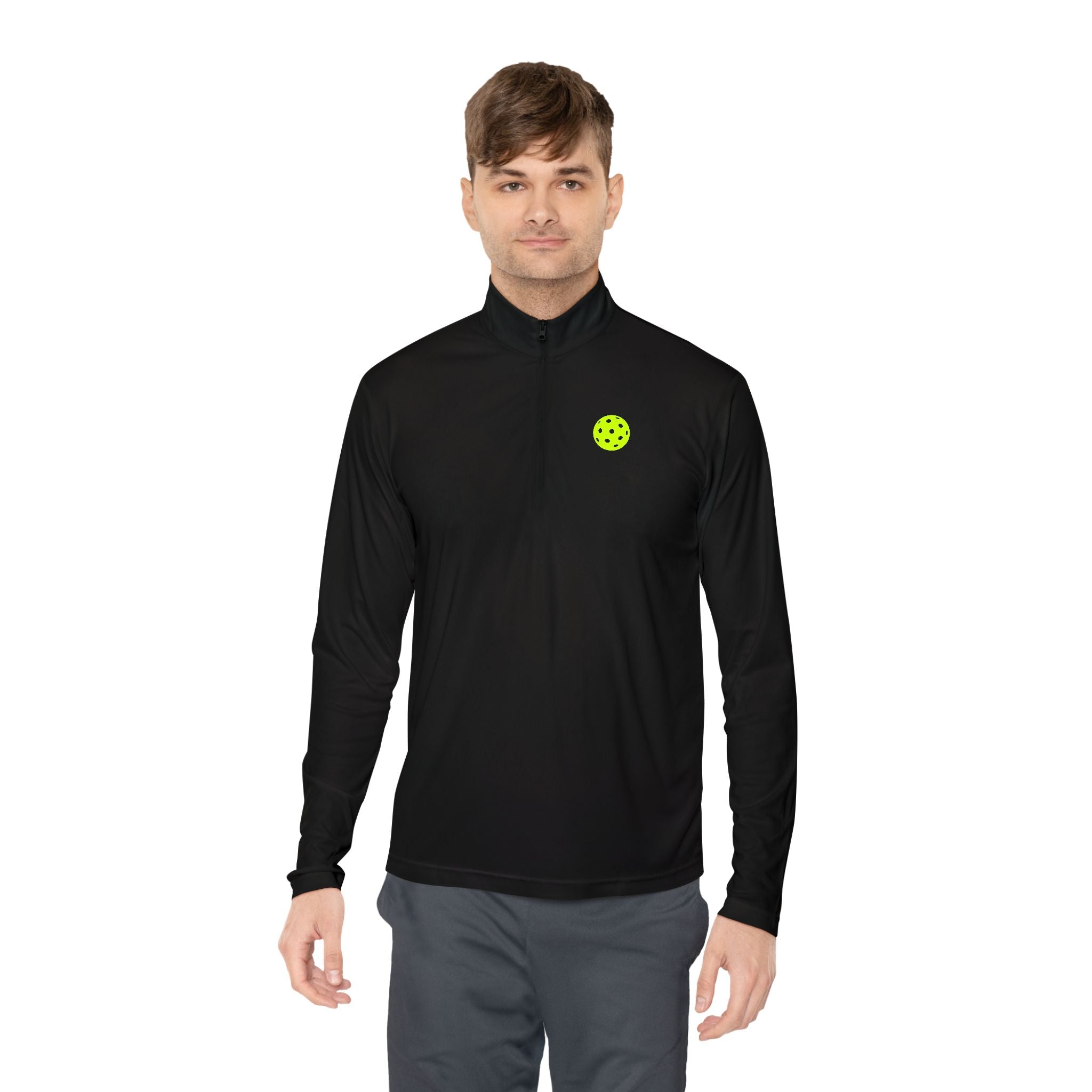 Neon Pickleball 'Game On' Quarter-Zip Pullover —Performance Top