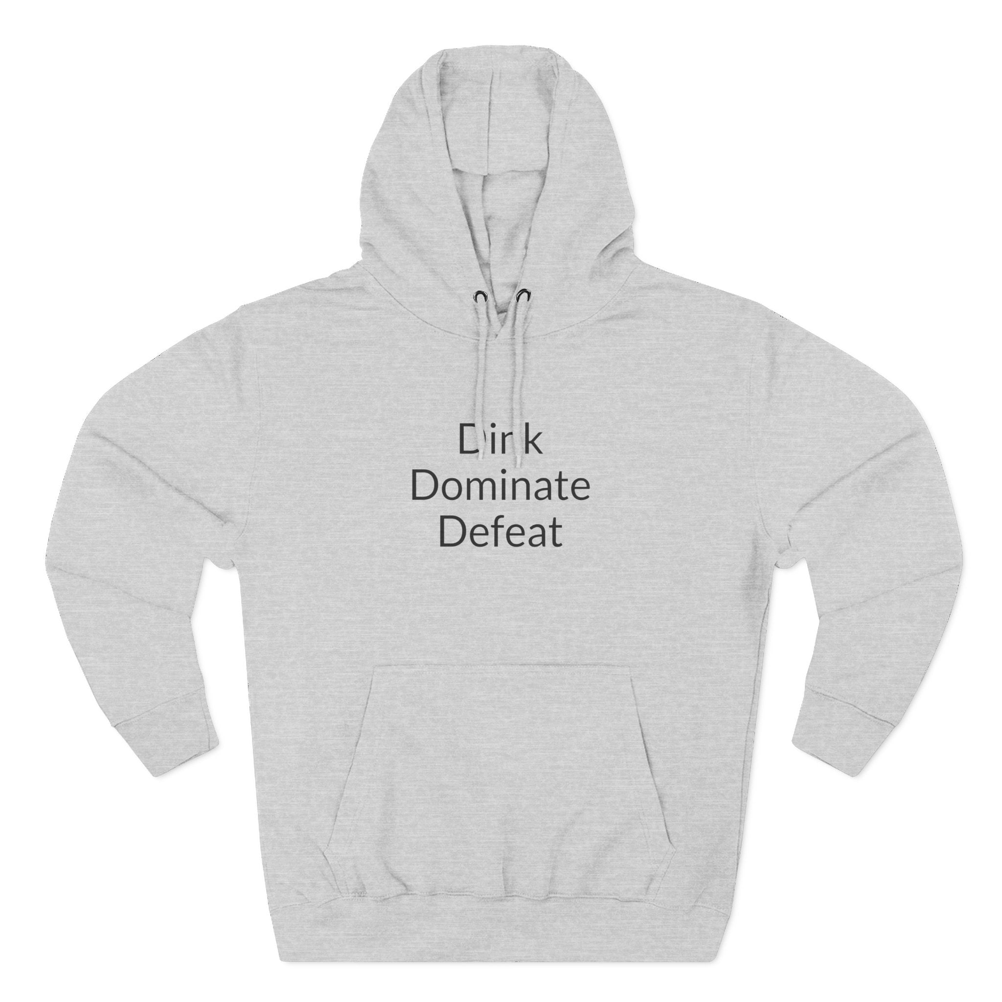 Pickleball Hoodie — "Dink, Dominate, Defeat" with Rackets on Back Fleece Pullover