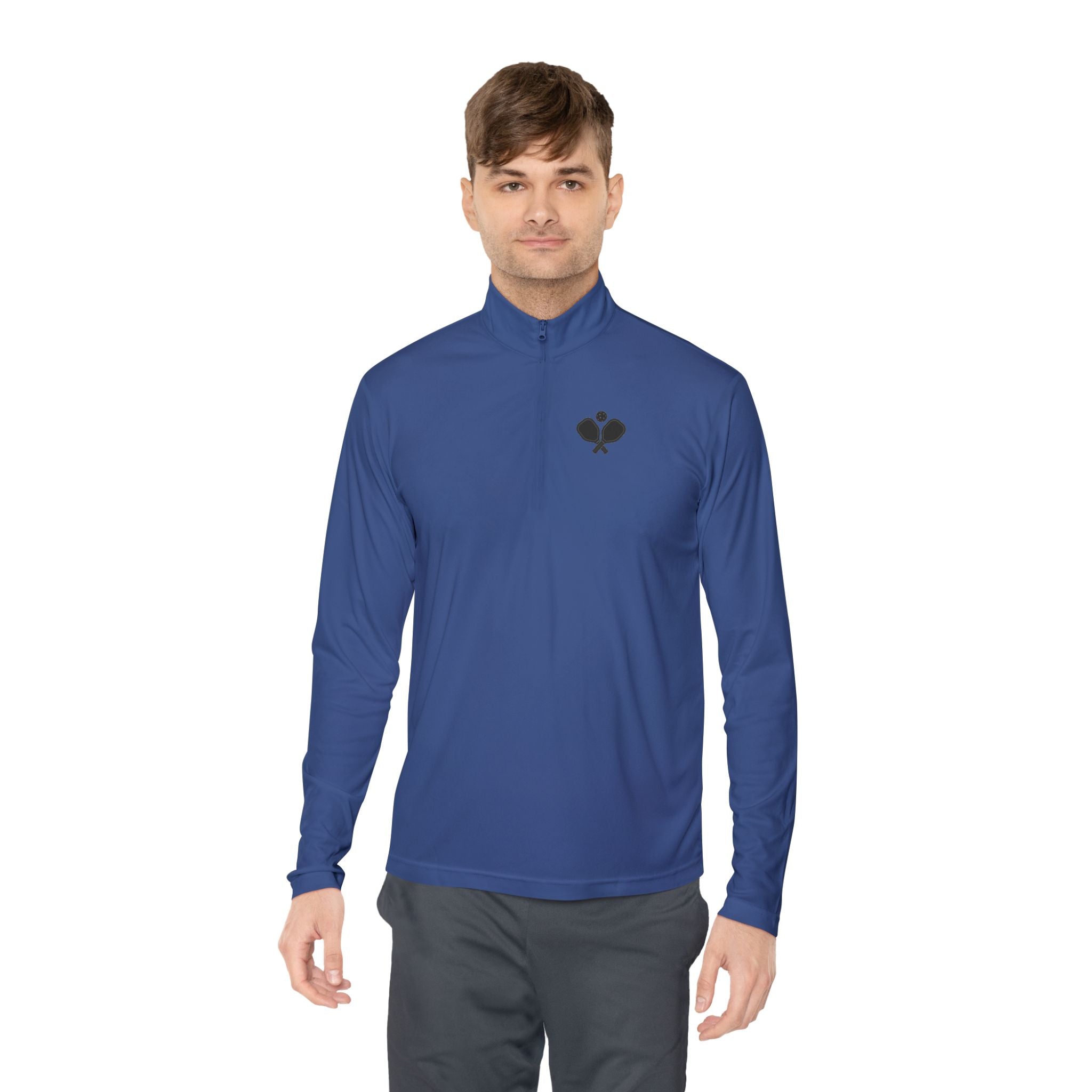 "Placement Over Power" Pickleball /Racquet Sports Enthusiasts Quarter-Zip Pullover