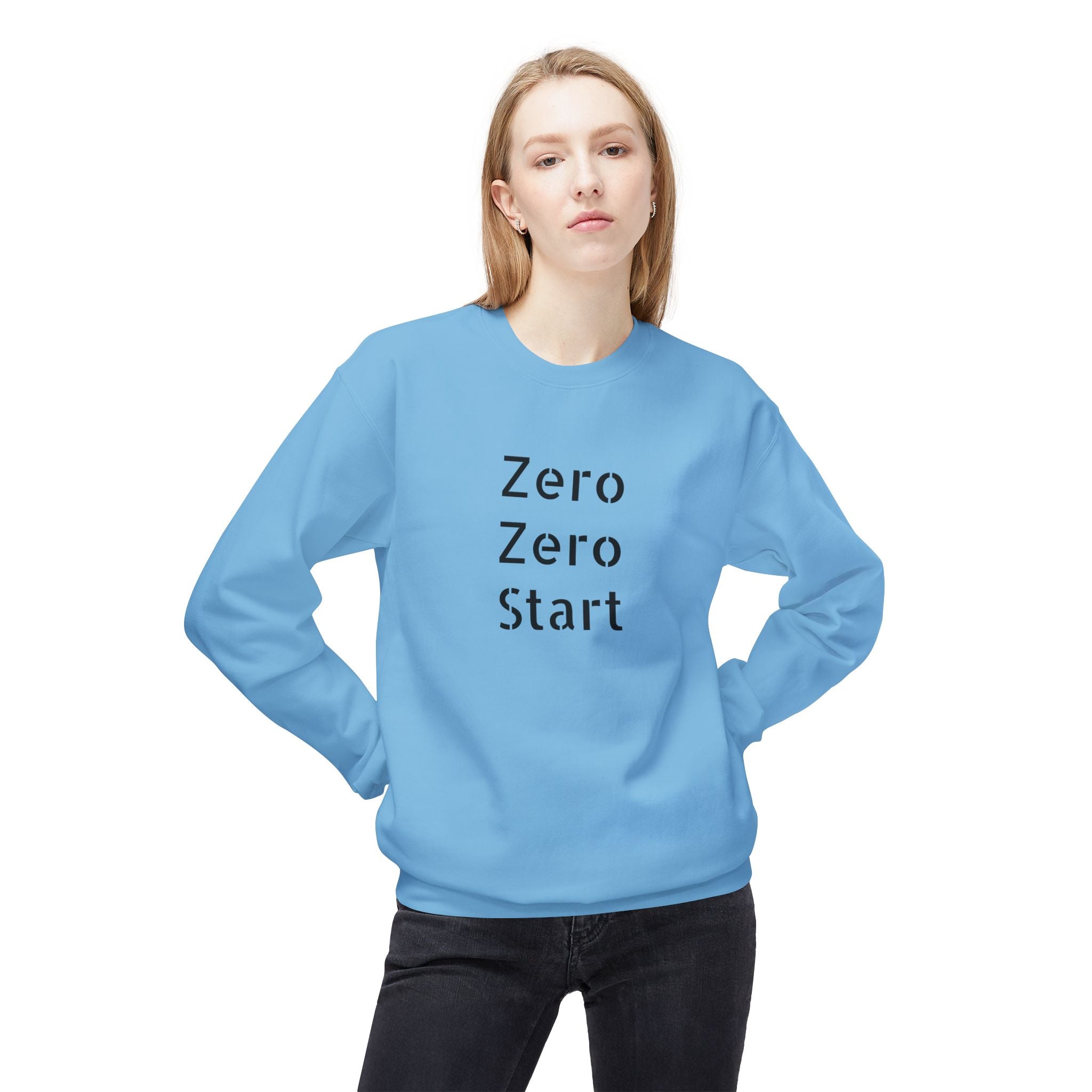 Zero-Zero Start Pickleball Inspired Unisex Midweight Softstyle Fleece Crewneck Sweatshirt