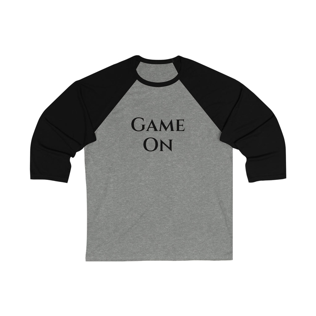 Game On /No Excuses Baseball Tee - Unisex 3/4 Sleeve Shirt, Sports Apparel, Gift for Athletes, Fitness Motivation, Casual Wear