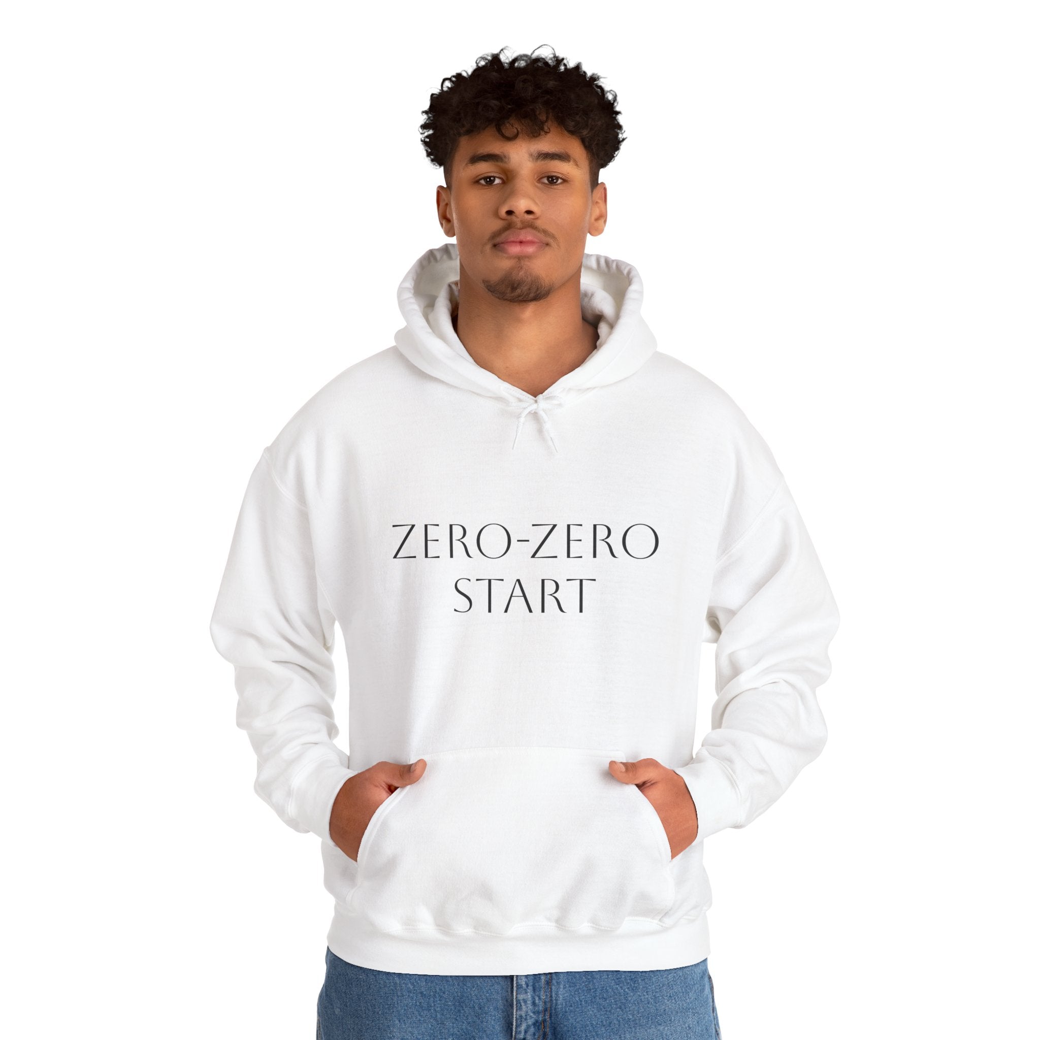 Zero-Zero Start Pickleball Unisex Heavy Blend™ Hooded Sweatshirt with Racket Logo on back