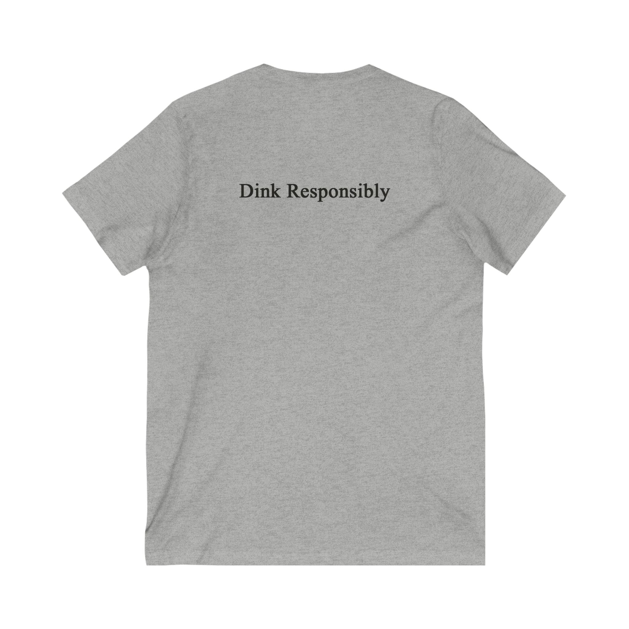 "Zero-Zero-Start" & "Dink Responsibly" Unisex V-Neck Tee - Pickleball Themed
