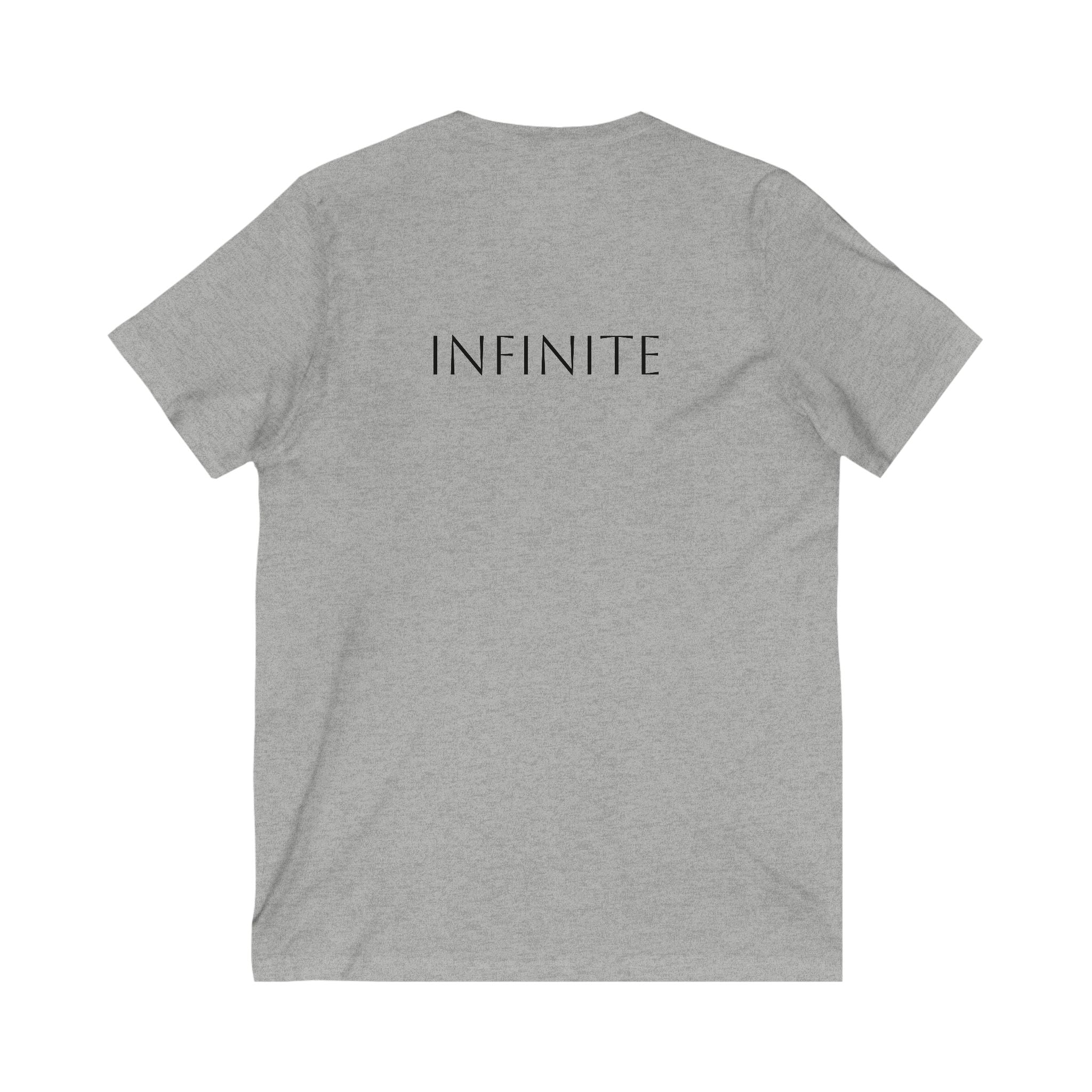 Oceans & Infinite Unisex V-Neck Tee - Inspirational Shirt for Ocean Lovers