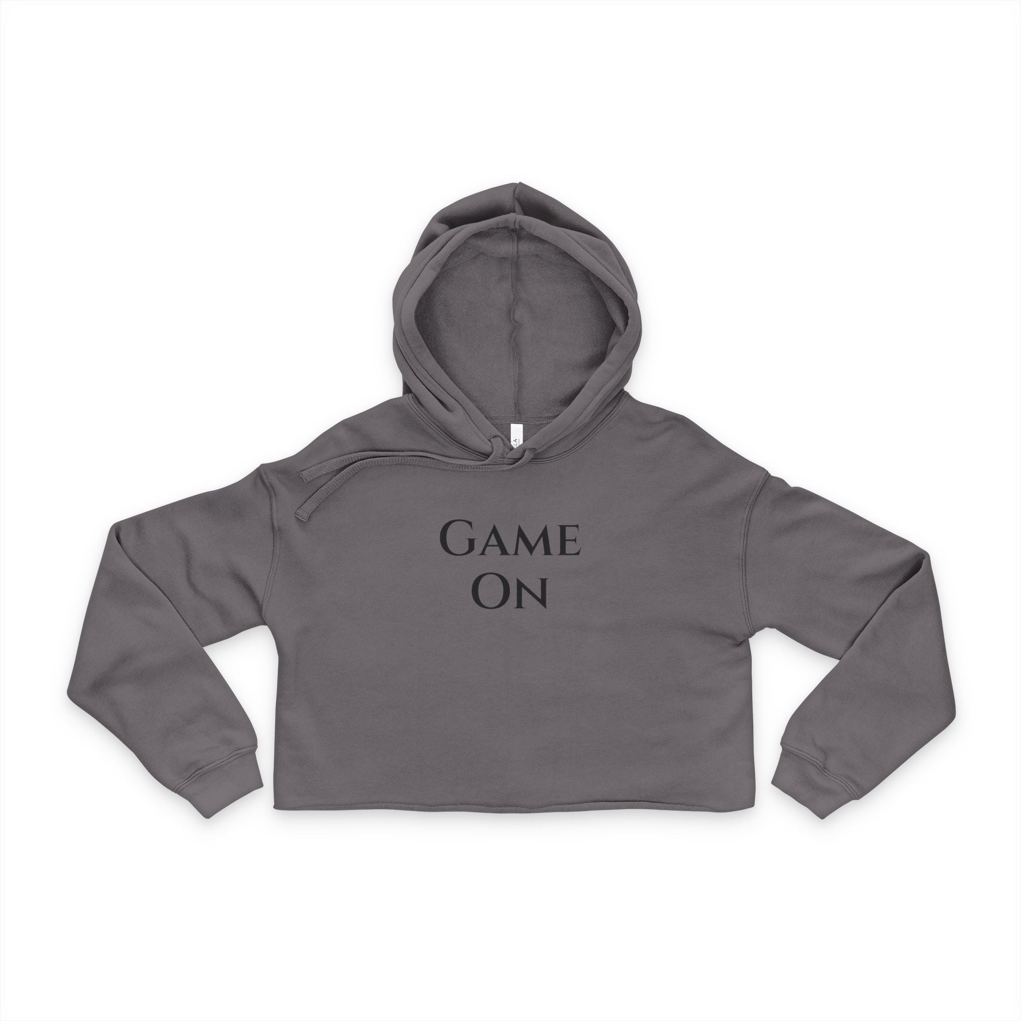 "Game On" Women's Cropped Pickleball -Racquet Sports Hoodie with Rackets on back - Perfect for Sports Enthusiasts