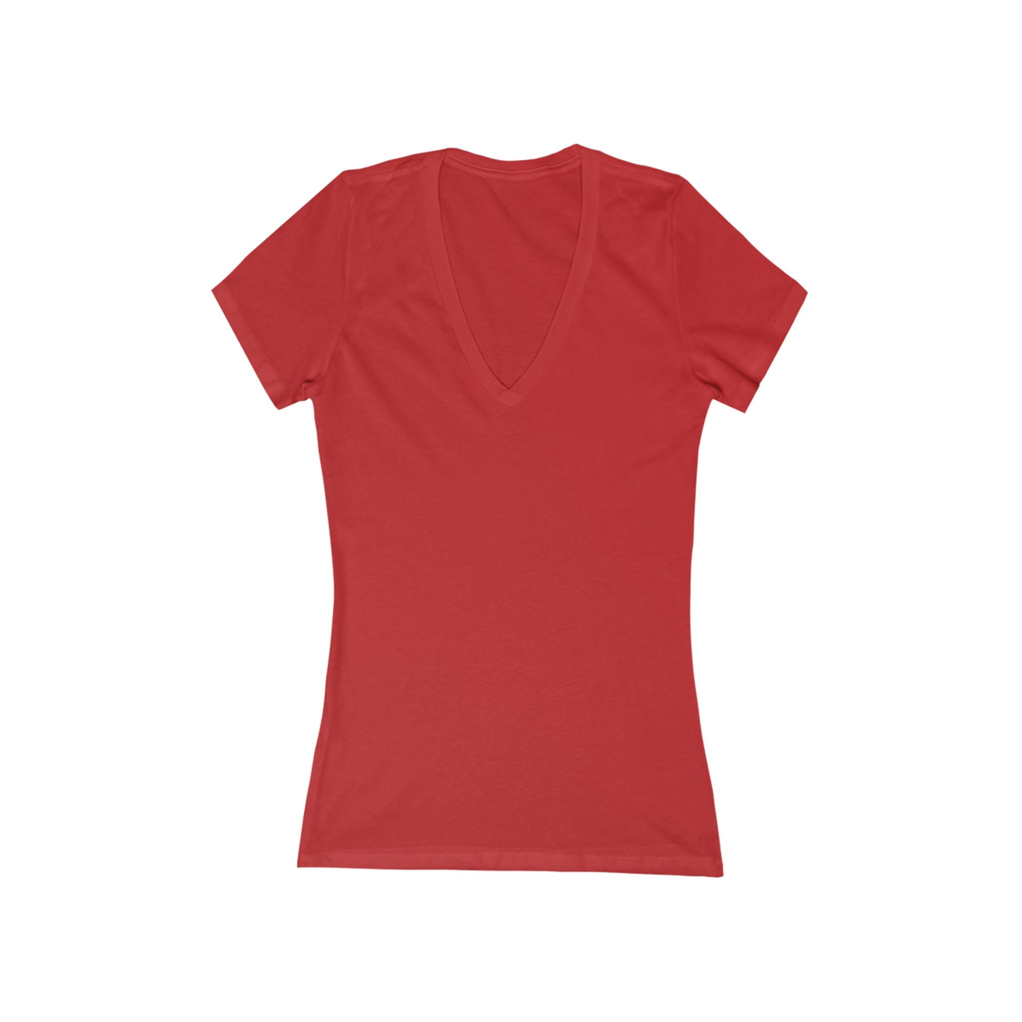 Simple Vibes Deep V-Neck Tee with Star Design on Back