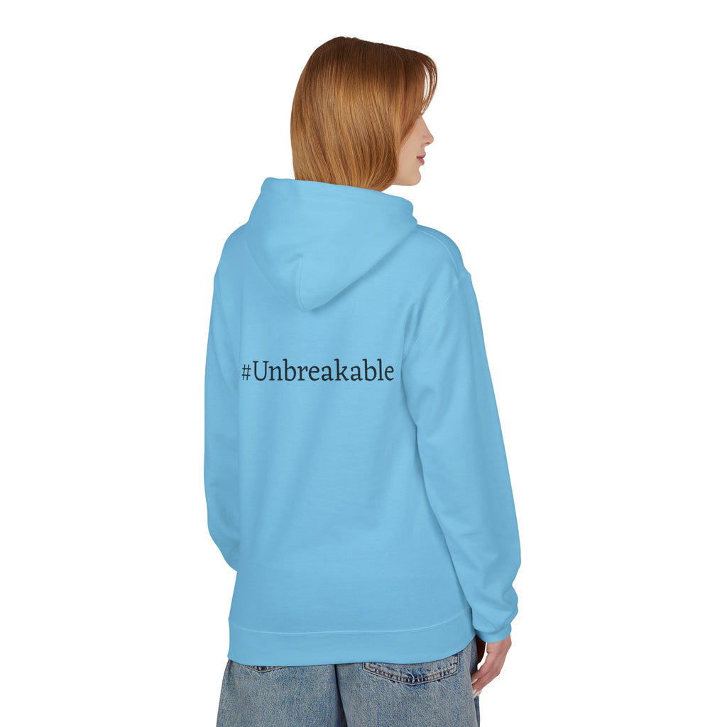 Progress Is Power Hoodie — with "#Unbreakable" on back Motivational Pullover