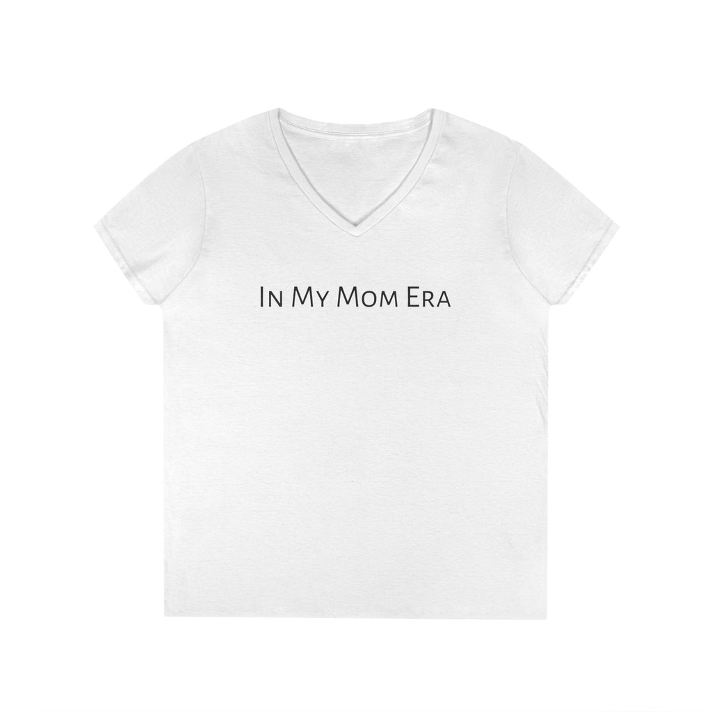 In My Mom Era V-Neck Tee — Women's 'In My Mom Era' T-Shirt with Back Star