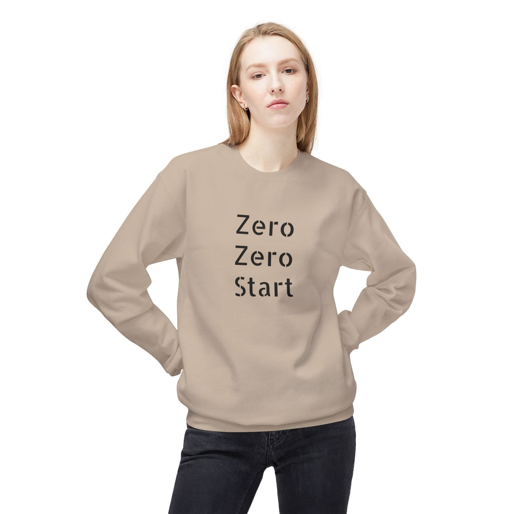 Zero-Zero Start Pickleball Inspired Unisex Midweight Softstyle Fleece Crewneck Sweatshirt