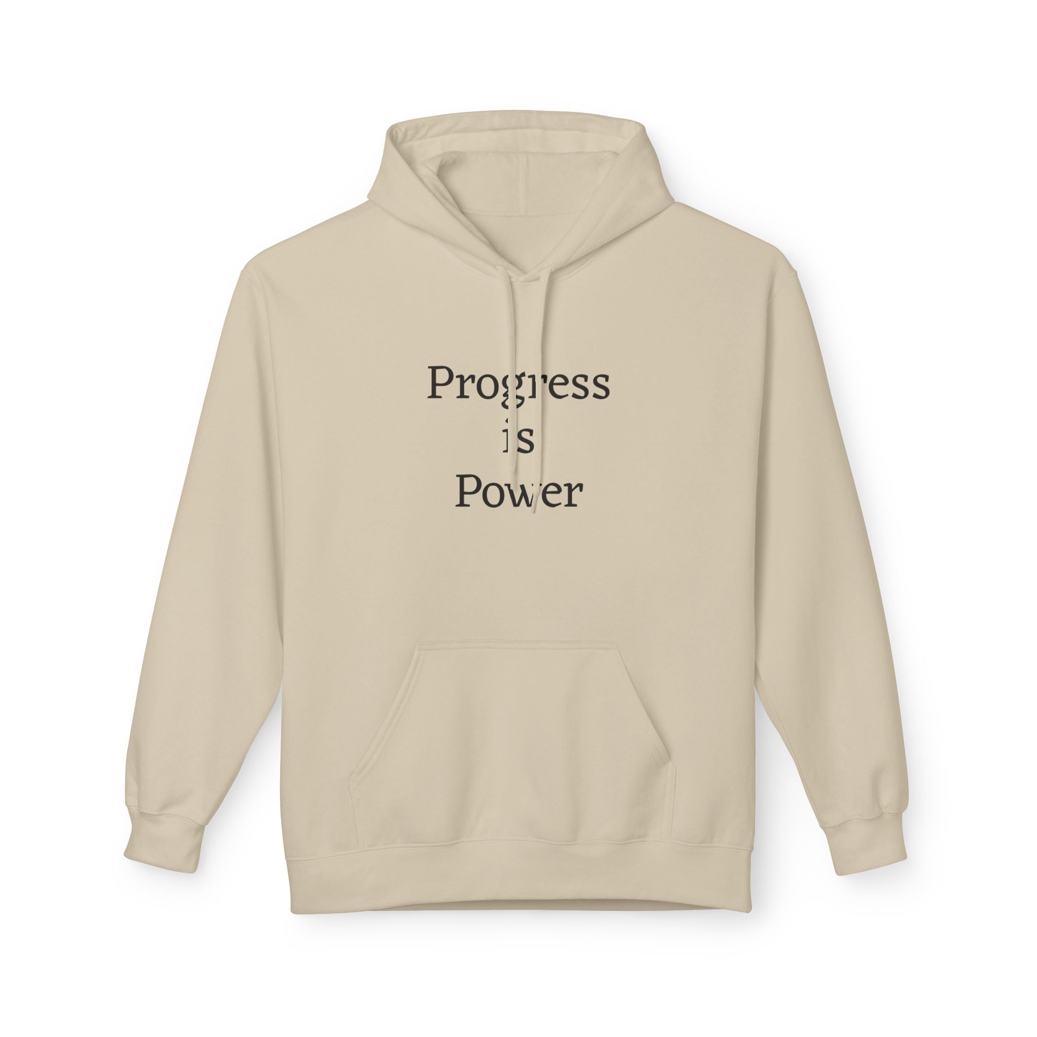 Progress Is Power Hoodie — with "#Unbreakable" on back Motivational Pullover