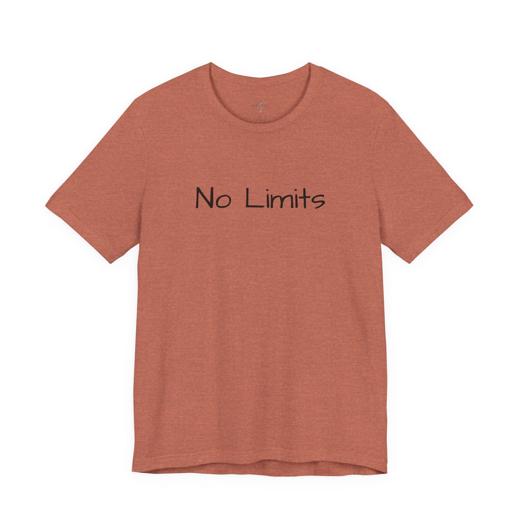 Empowering 'No Limits/#WearYourPower' Tee, Motivational T-Shirt, Inspirational Gift, Unisex Casual Wear, Confidence Clothing, Self-Love Apparel