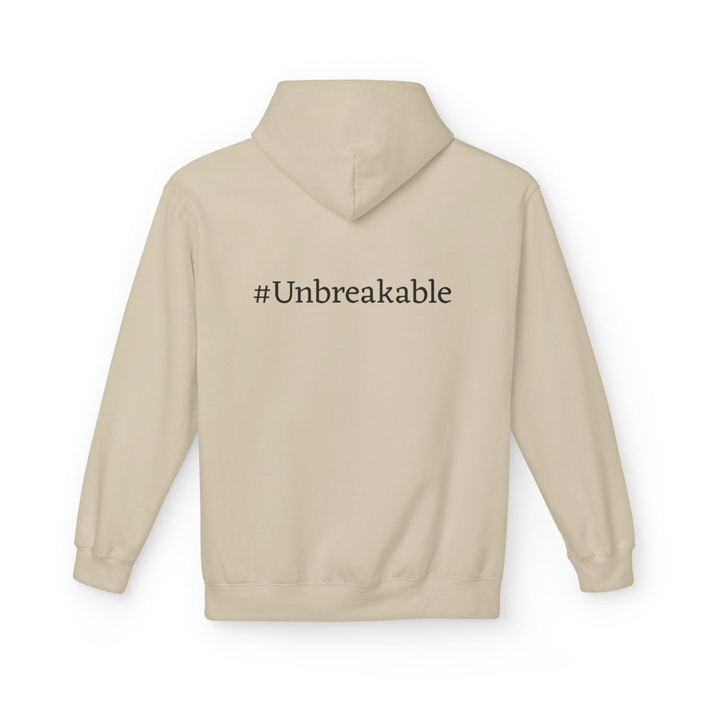 Progress Is Power Hoodie — with "#Unbreakable" on back Motivational Pullover