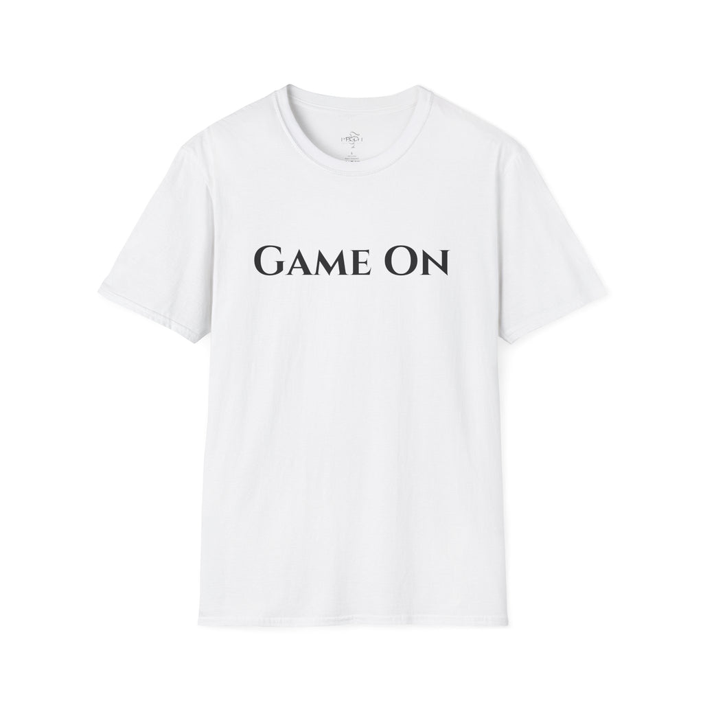 ‘Game On’ Pickleball Tee with Rackets on Back for Sports Lovers-Unisex Softstyle T-Shirt