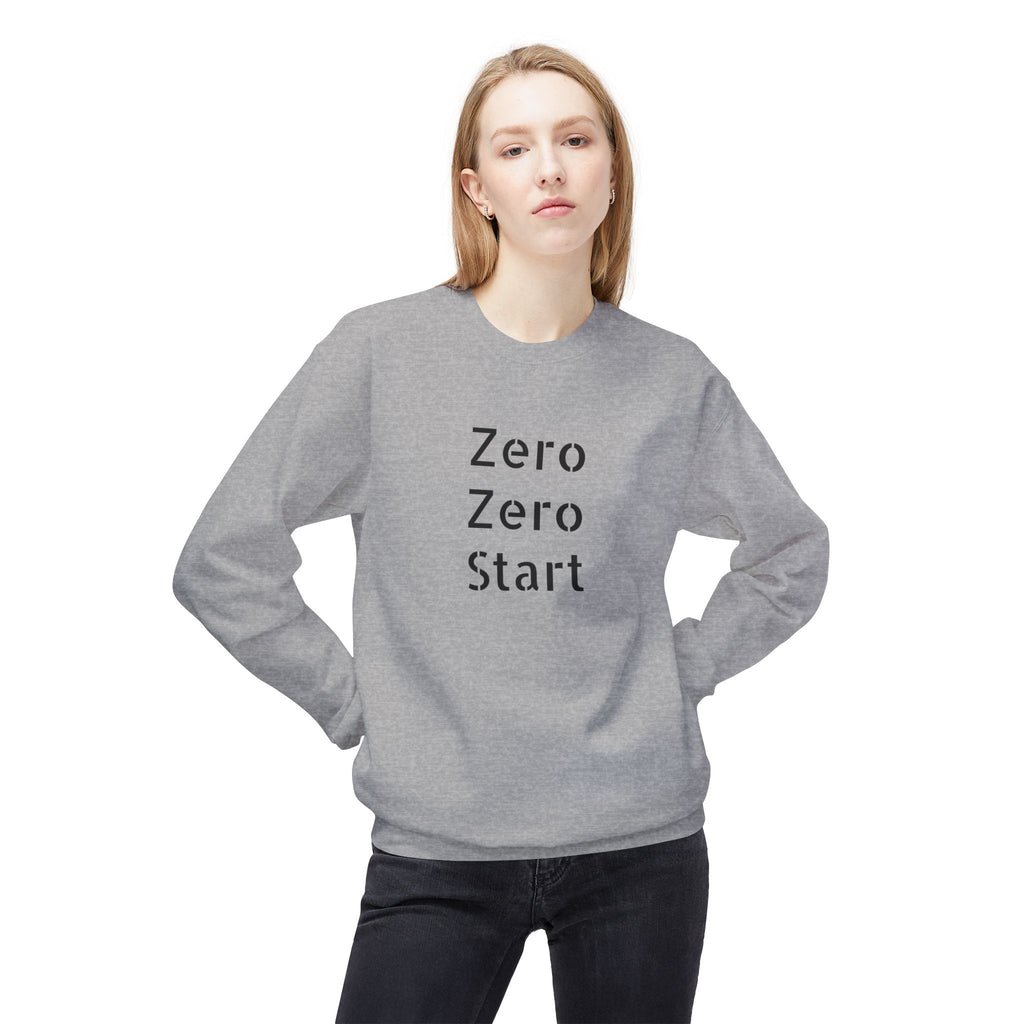 Zero-Zero Start Pickleball Inspired Unisex Midweight Softstyle Fleece Crewneck Sweatshirt
