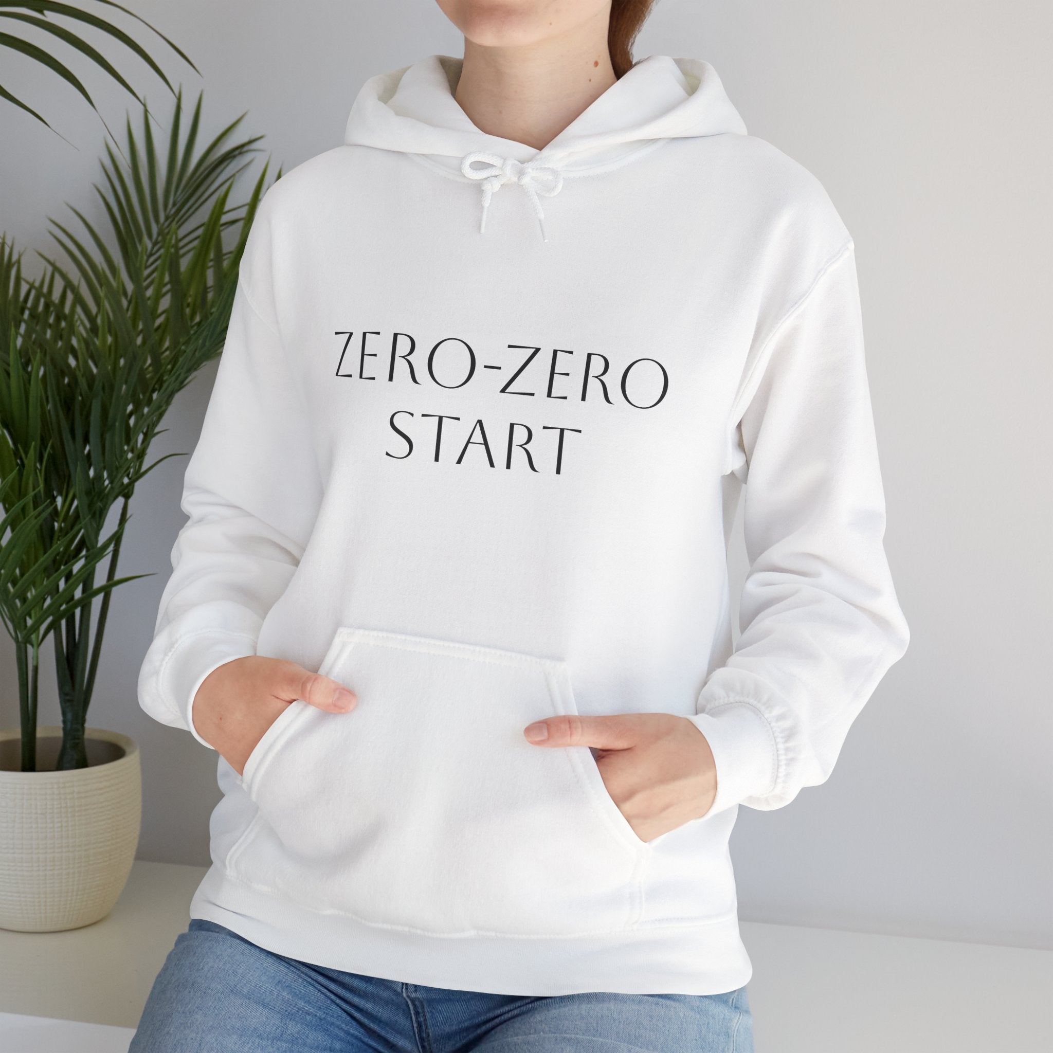 Zero-Zero Start Pickleball Unisex Heavy Blend™ Hooded Sweatshirt with Racket Logo on back