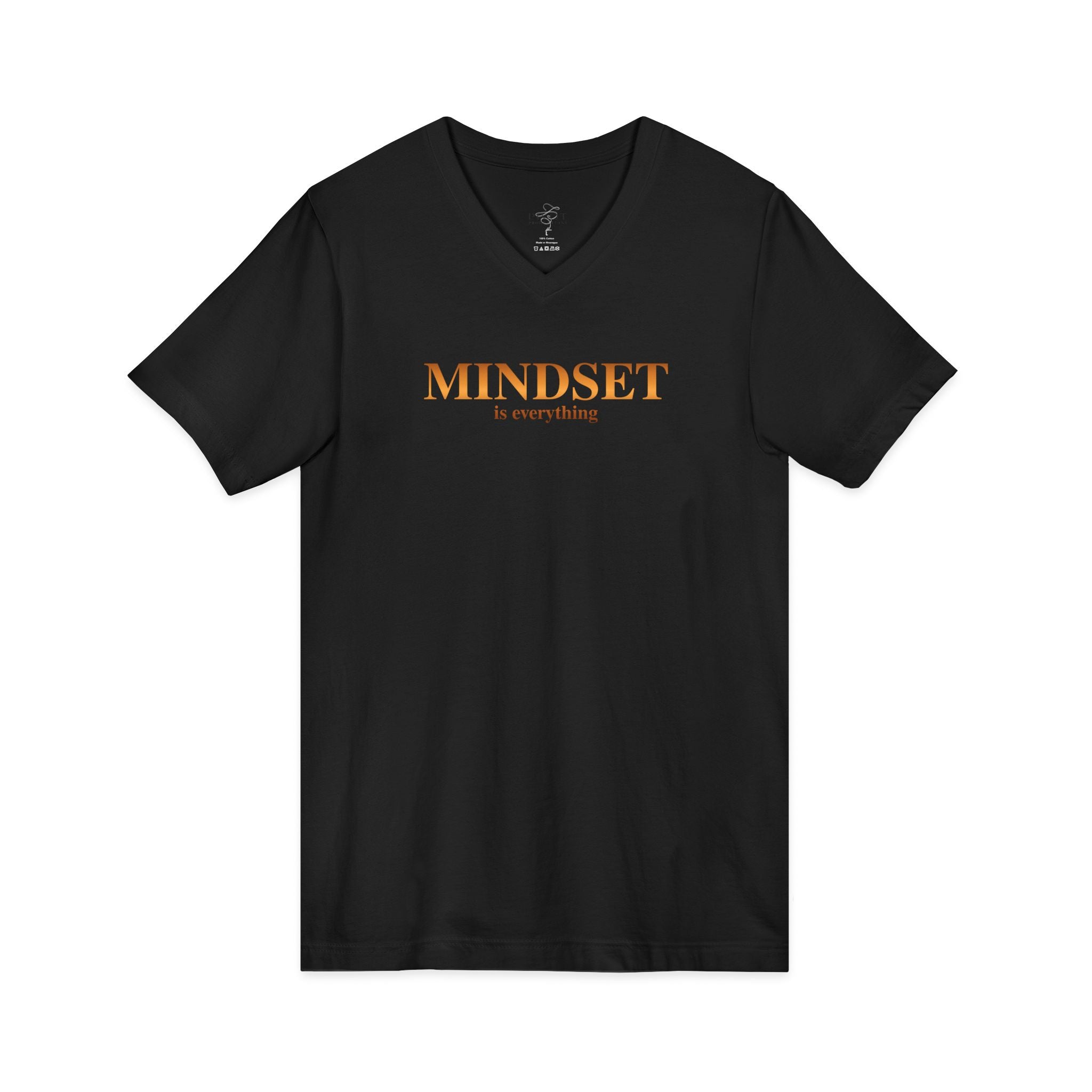 Mindset Is Everything V-Neck Tee-Multiple colors