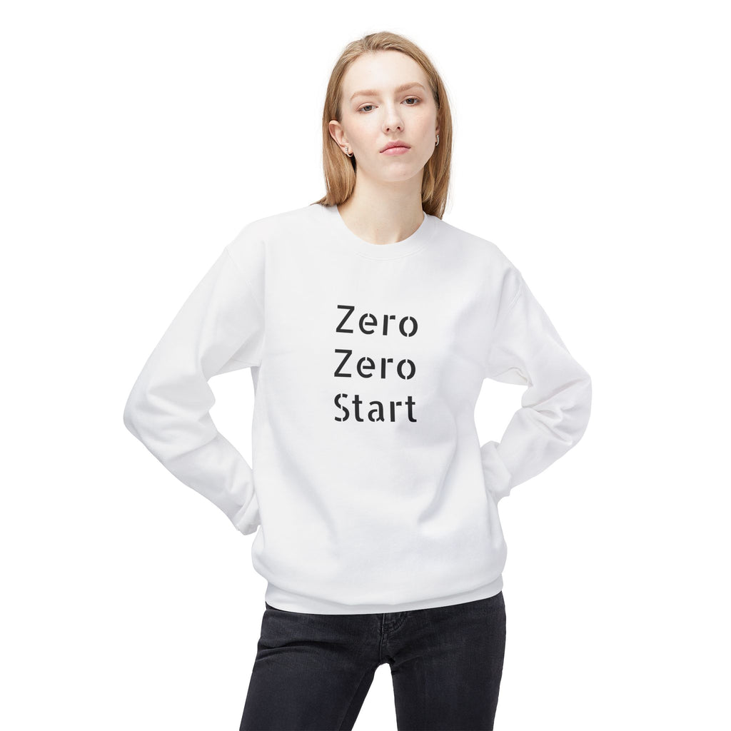 Zero-Zero Start Pickleball Inspired Unisex Midweight Softstyle Fleece Crewneck Sweatshirt