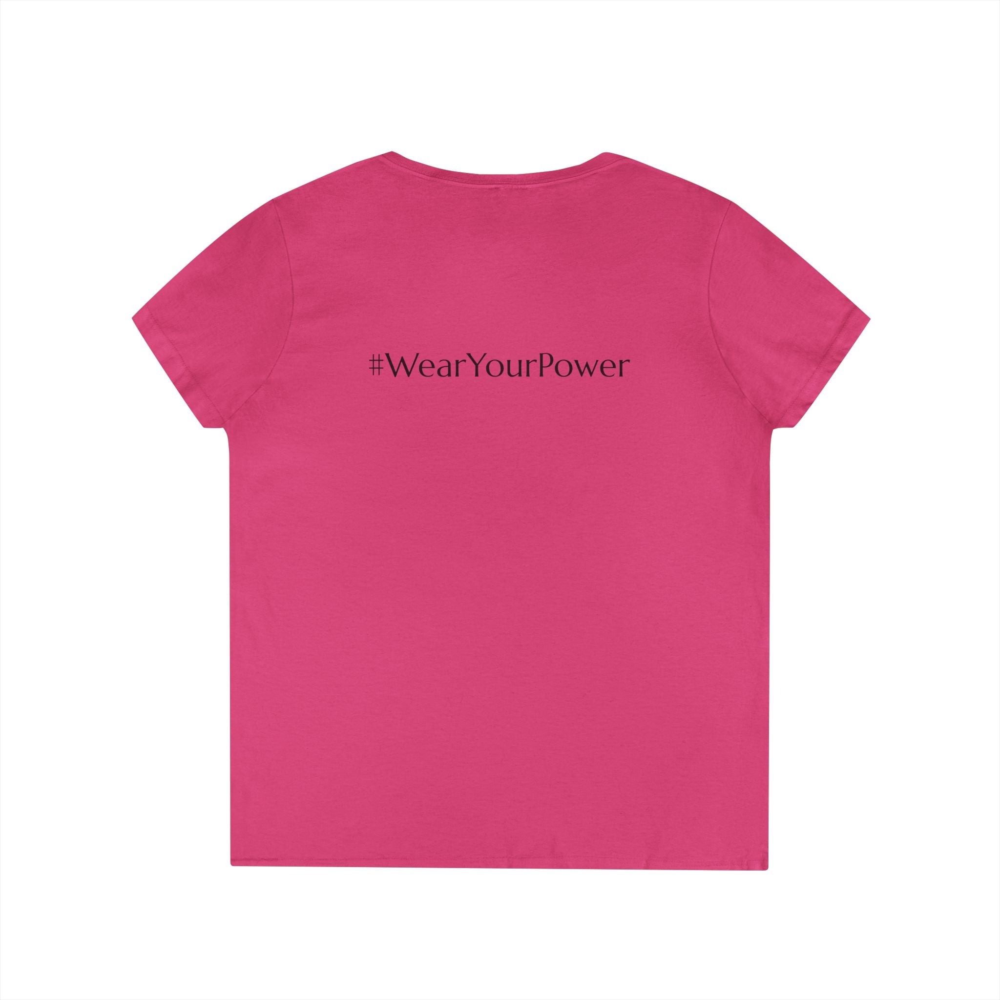 Channeling Abundance & #WearYourPower Empowering Ladies' V-Neck T-Shirt