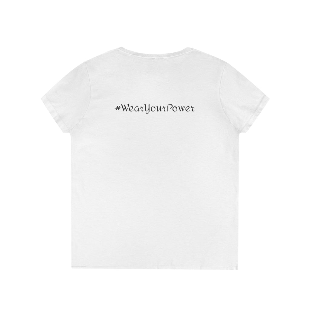 Ask-Believe-Receive Ladies' V-Neck T-Shirt