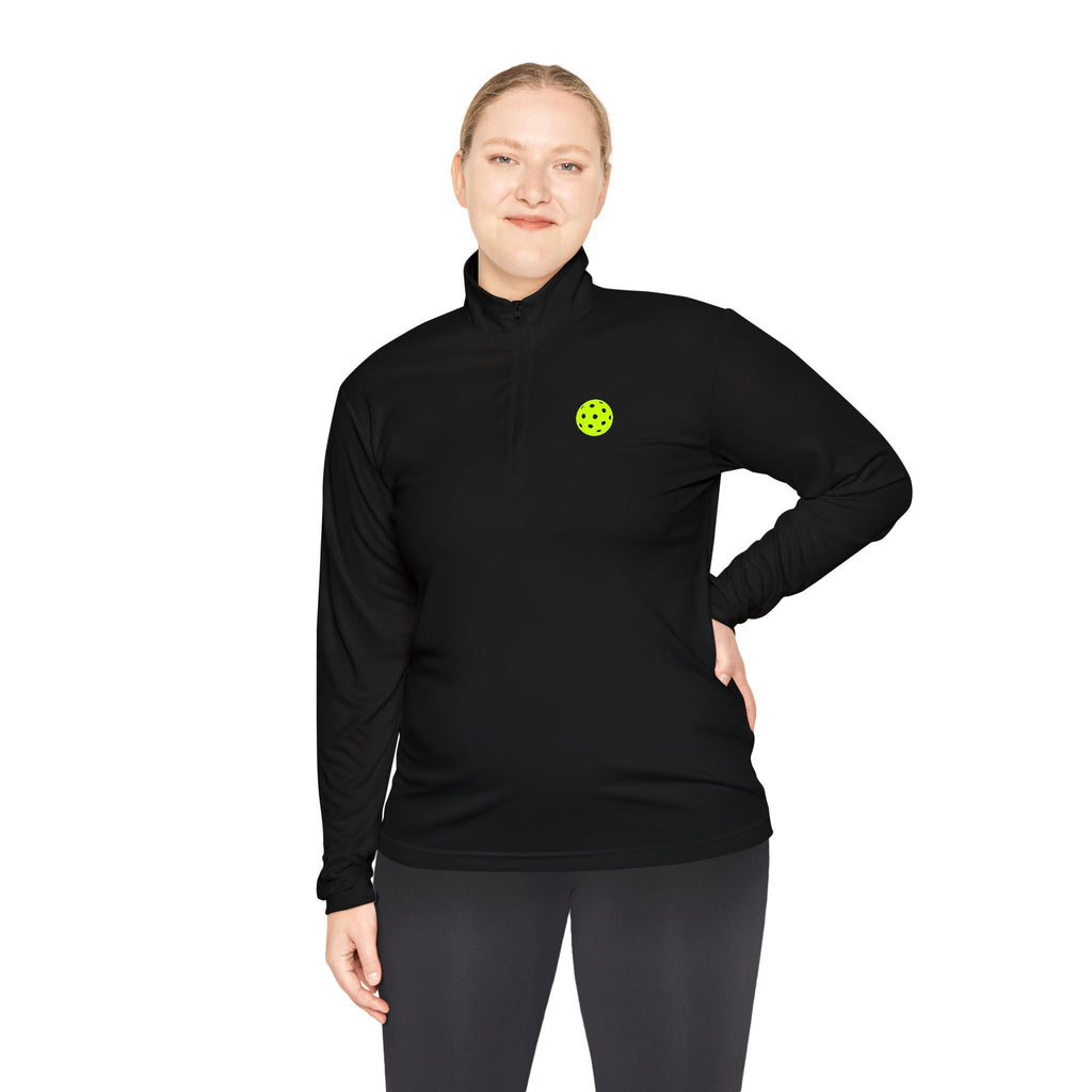 Neon Pickleball 'Game On' Quarter-Zip Pullover —Performance Top