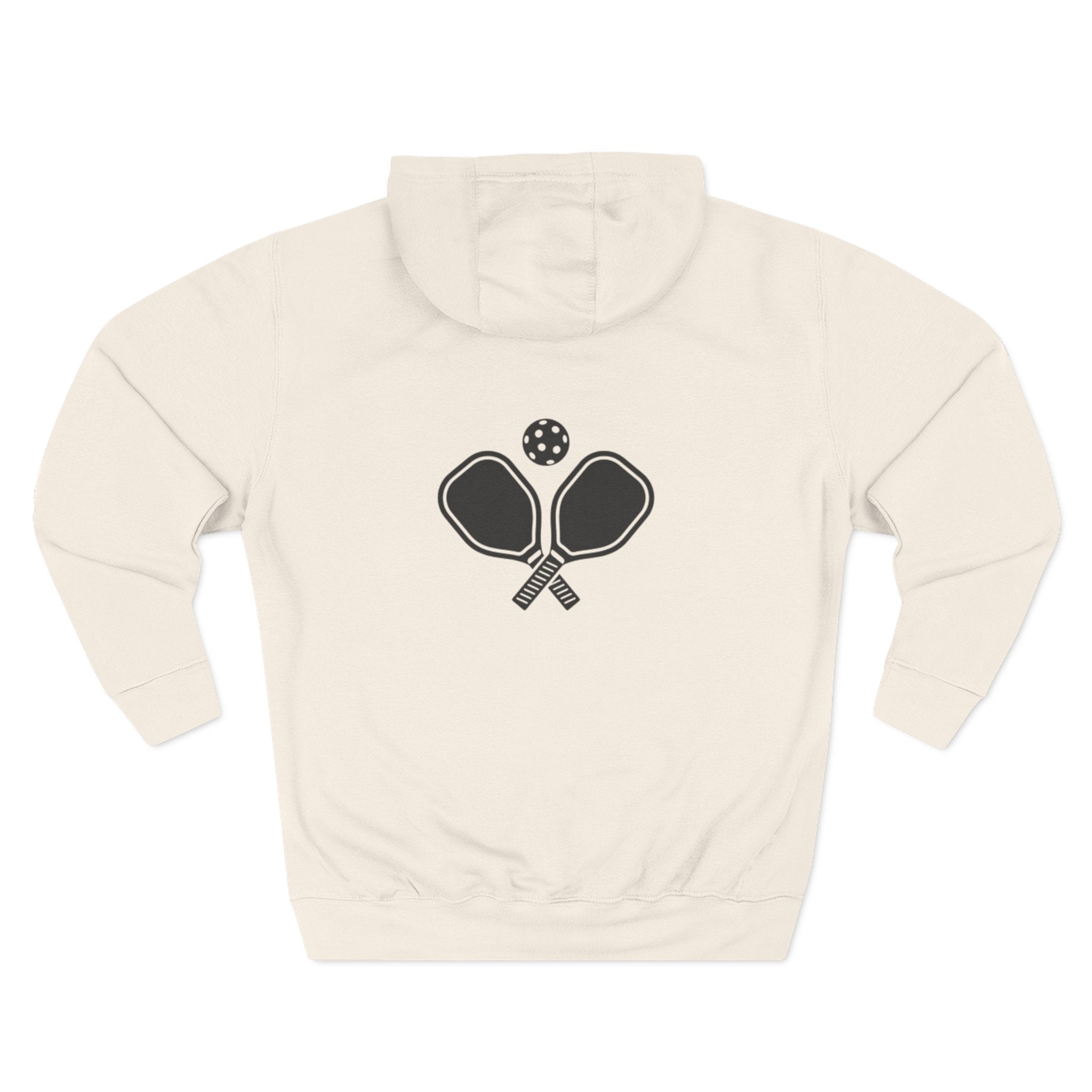 "Dink Dominate Defeat" Three-Panel Hoodie for Pickleball /Racquet Sports Enthusiasts