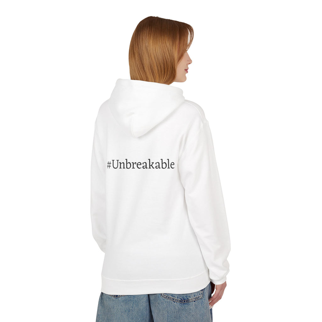 Progress Is Power Hoodie — with "#Unbreakable" on back Motivational Pullover