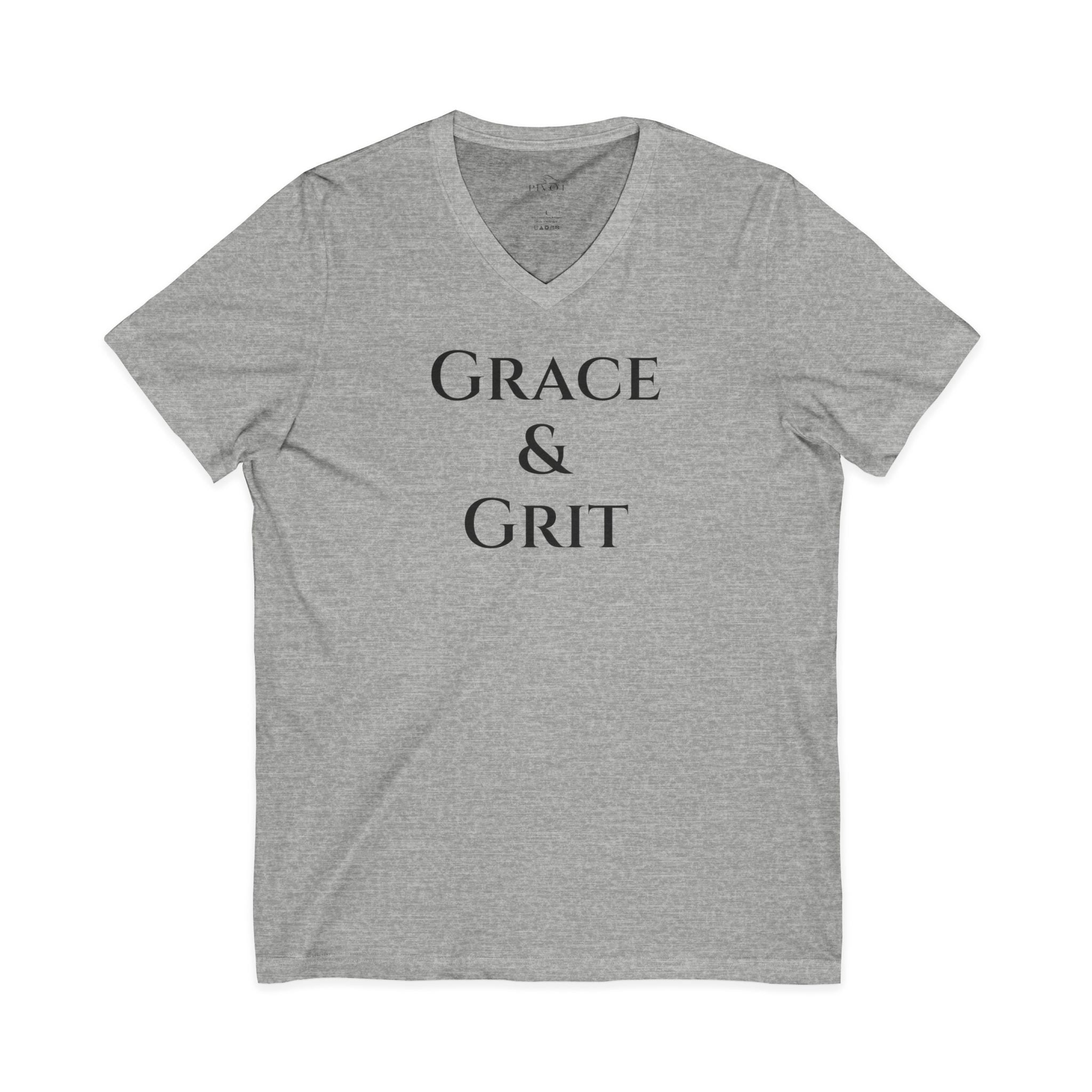 Grace & Grit Unisex V-Neck Tee for Sports Enthusiasts