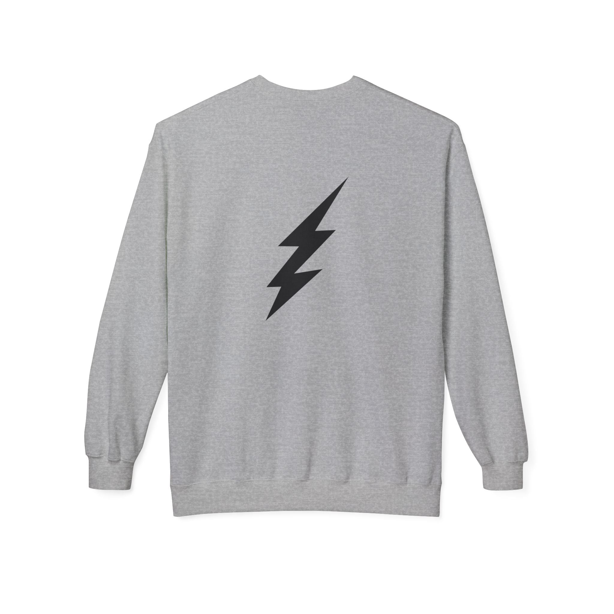 Shine Your Light Sweatshirt — Minimal Inspirational Crewneck with Lightning Bolt