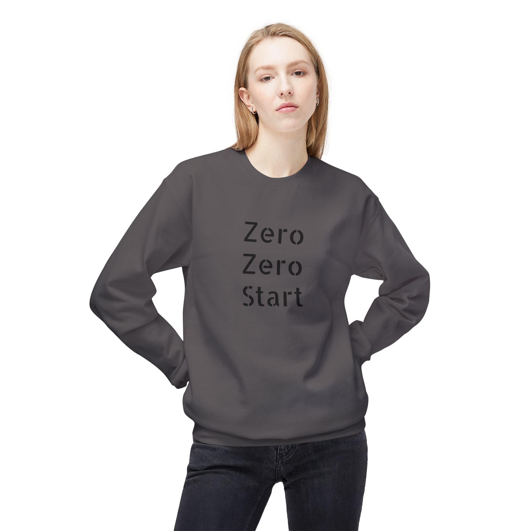 Zero-Zero Start Pickleball Inspired Unisex Midweight Softstyle Fleece Crewneck Sweatshirt