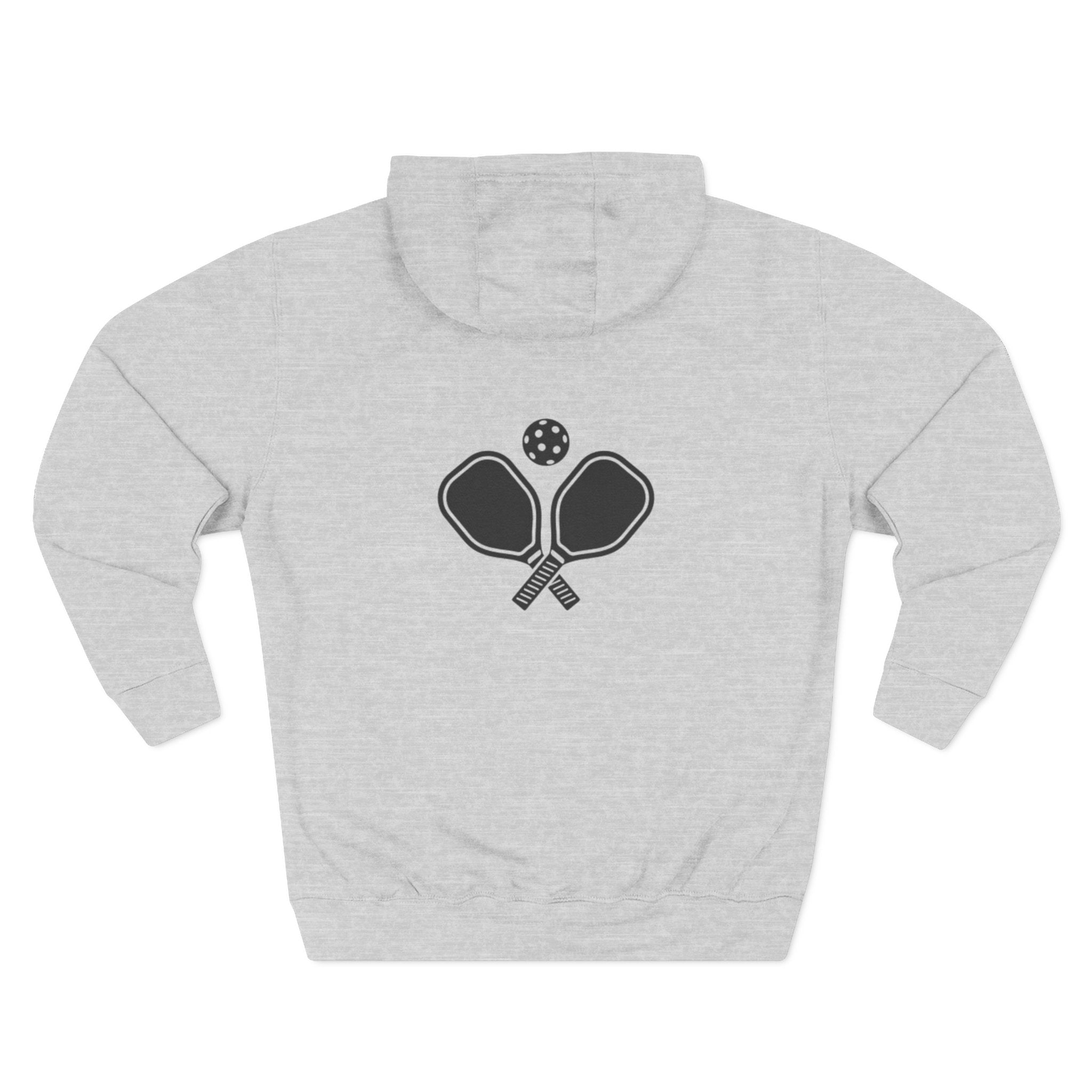 "Dink Dominate Defeat" Three-Panel Hoodie for Pickleball /Racquet Sports Enthusiasts