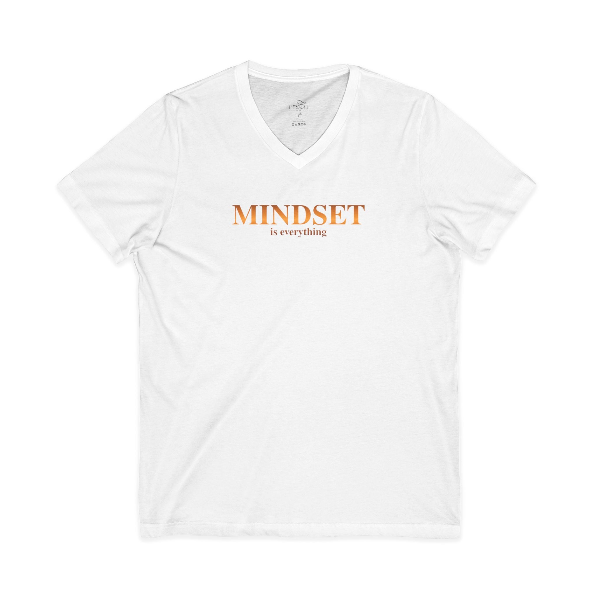 Mindset Is Everything V-Neck Tee-Multiple colors