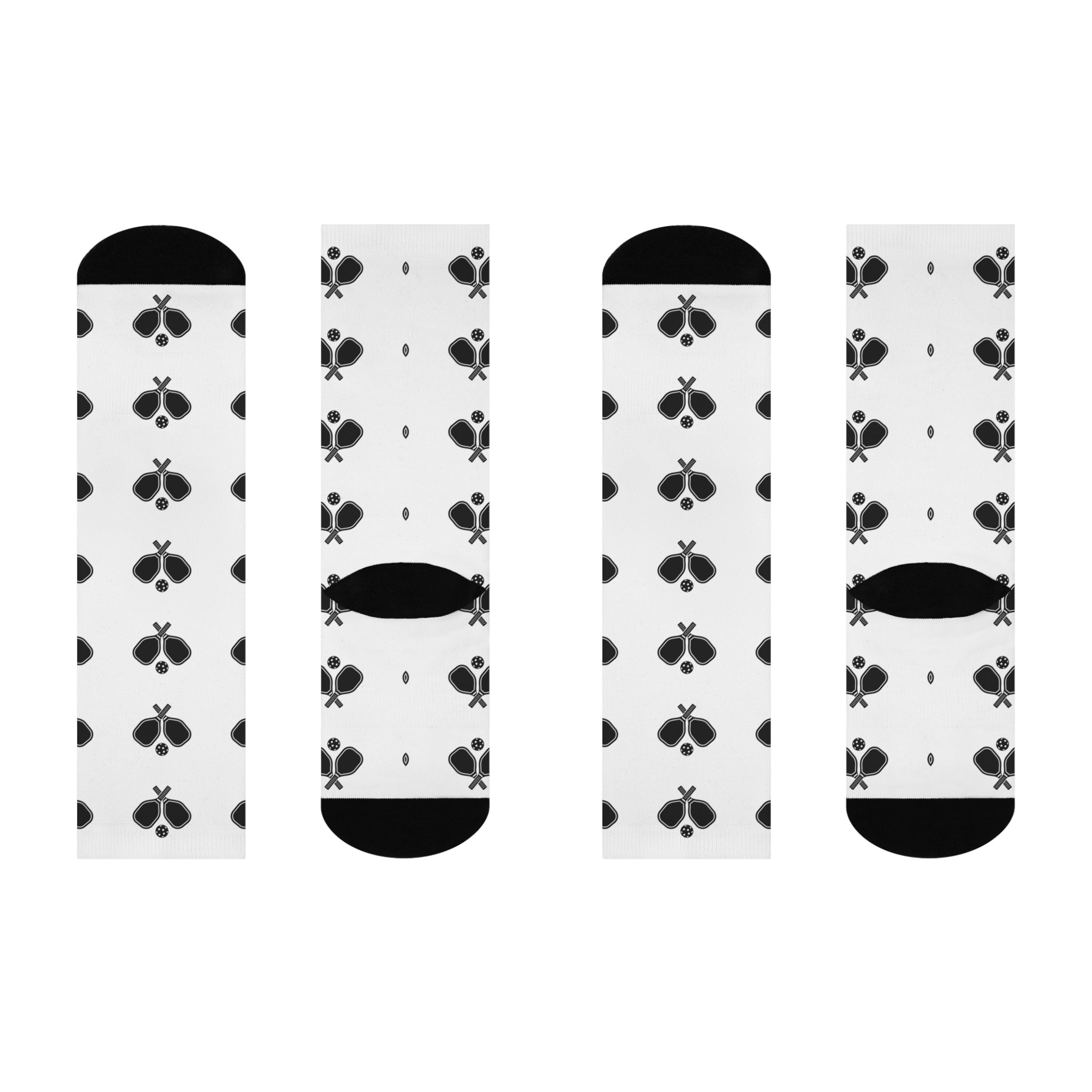 Playful Pickleball Rackets Crew Socks, Sports Gift, Fun Athletic Socks, Gift for Gamers, Unique Activewear, Sports Sock Collection