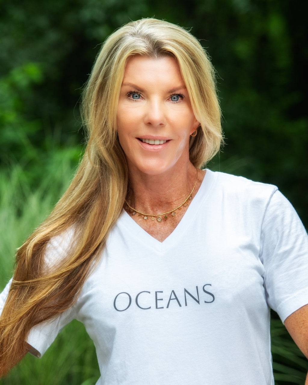 Oceans & Infinite Unisex V-Neck Tee - Inspirational Shirt for Ocean Lovers