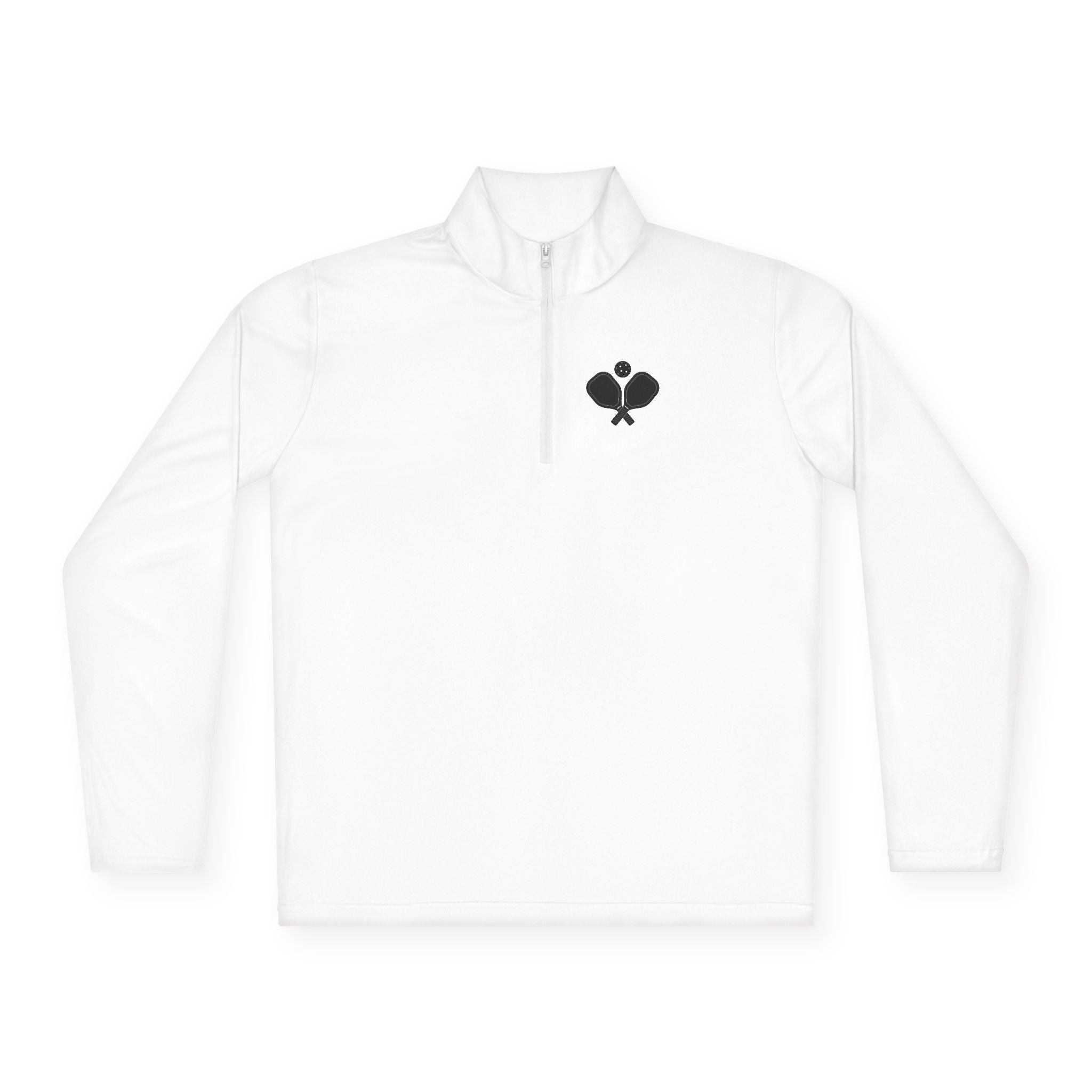 "Placement Over Power" Pickleball /Racquet Sports Enthusiasts Quarter-Zip Pullover