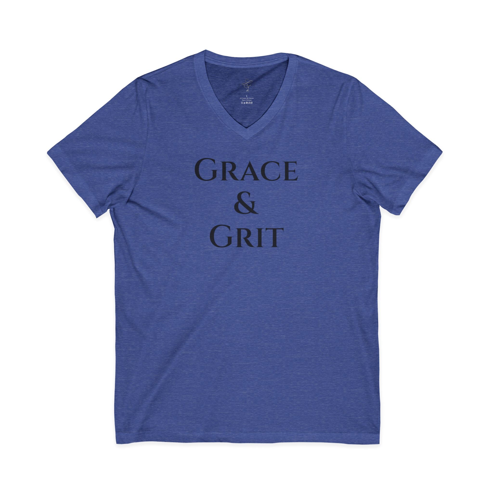 Grace & Grit Unisex V-Neck Tee for Sports Enthusiasts