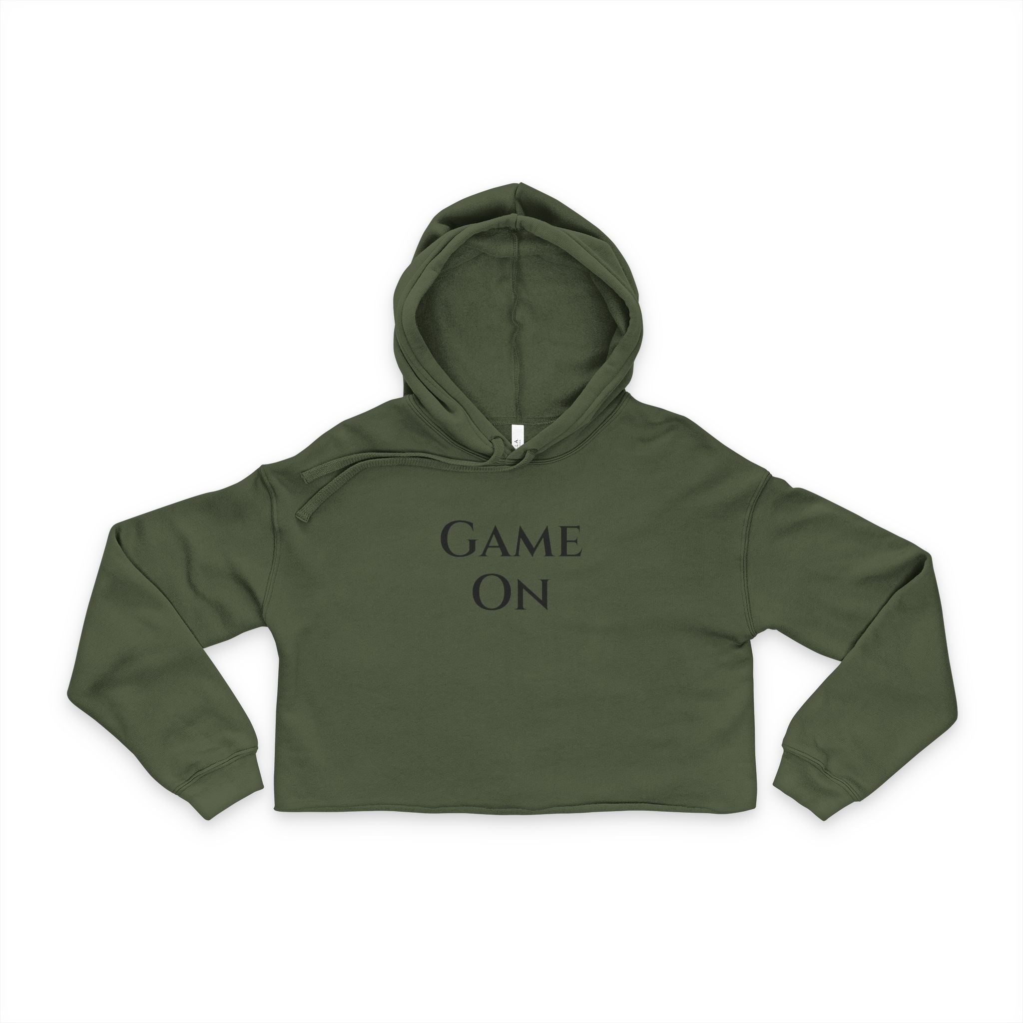 "Game On" Women's Cropped Pickleball -Racquet Sports Hoodie with Rackets on back - Perfect for Sports Enthusiasts