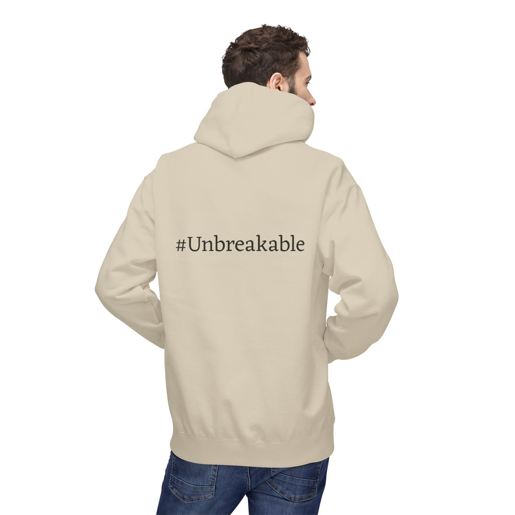 Progress Is Power Hoodie — with "#Unbreakable" on back Motivational Pullover