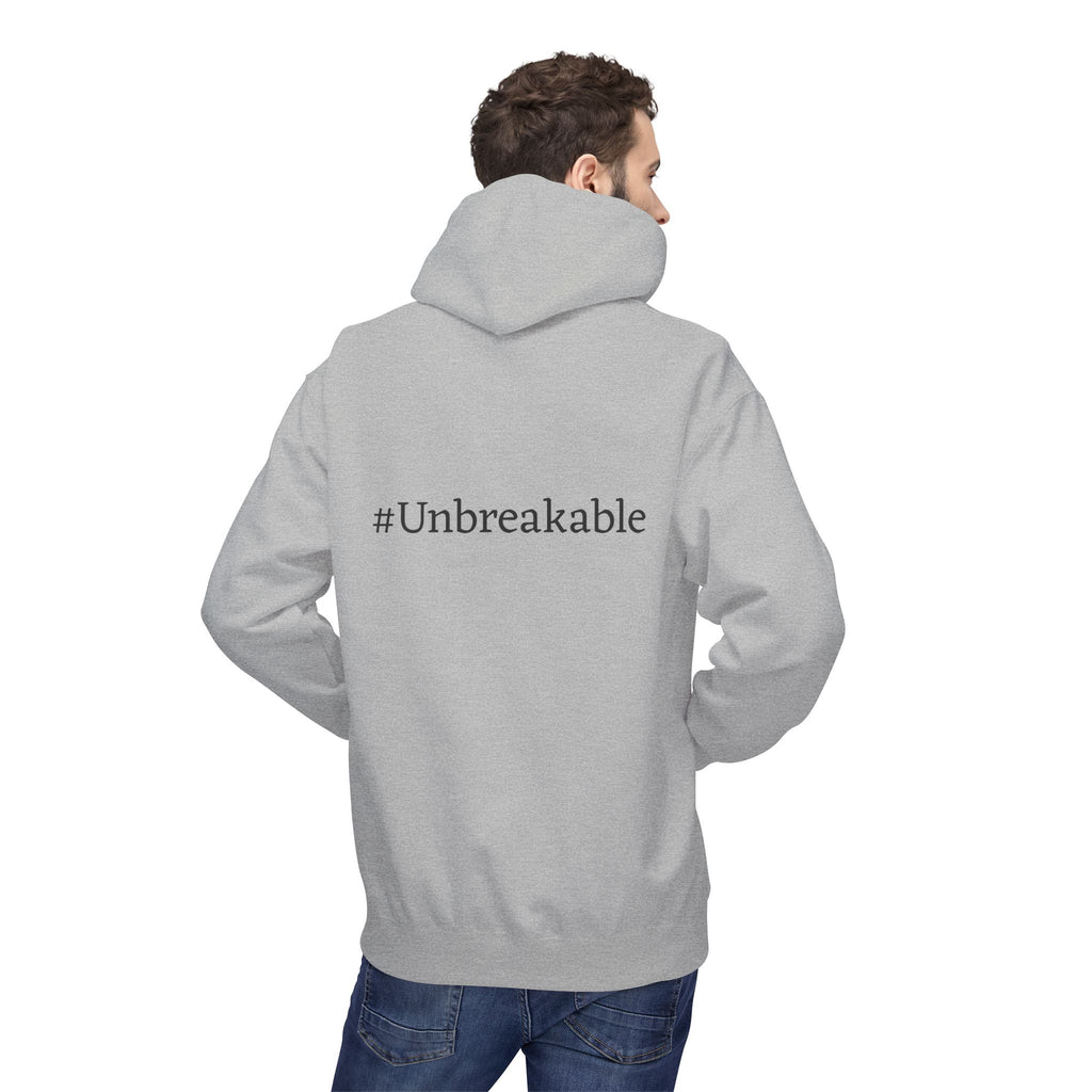 Progress Is Power Hoodie — with "#Unbreakable" on back Motivational Pullover