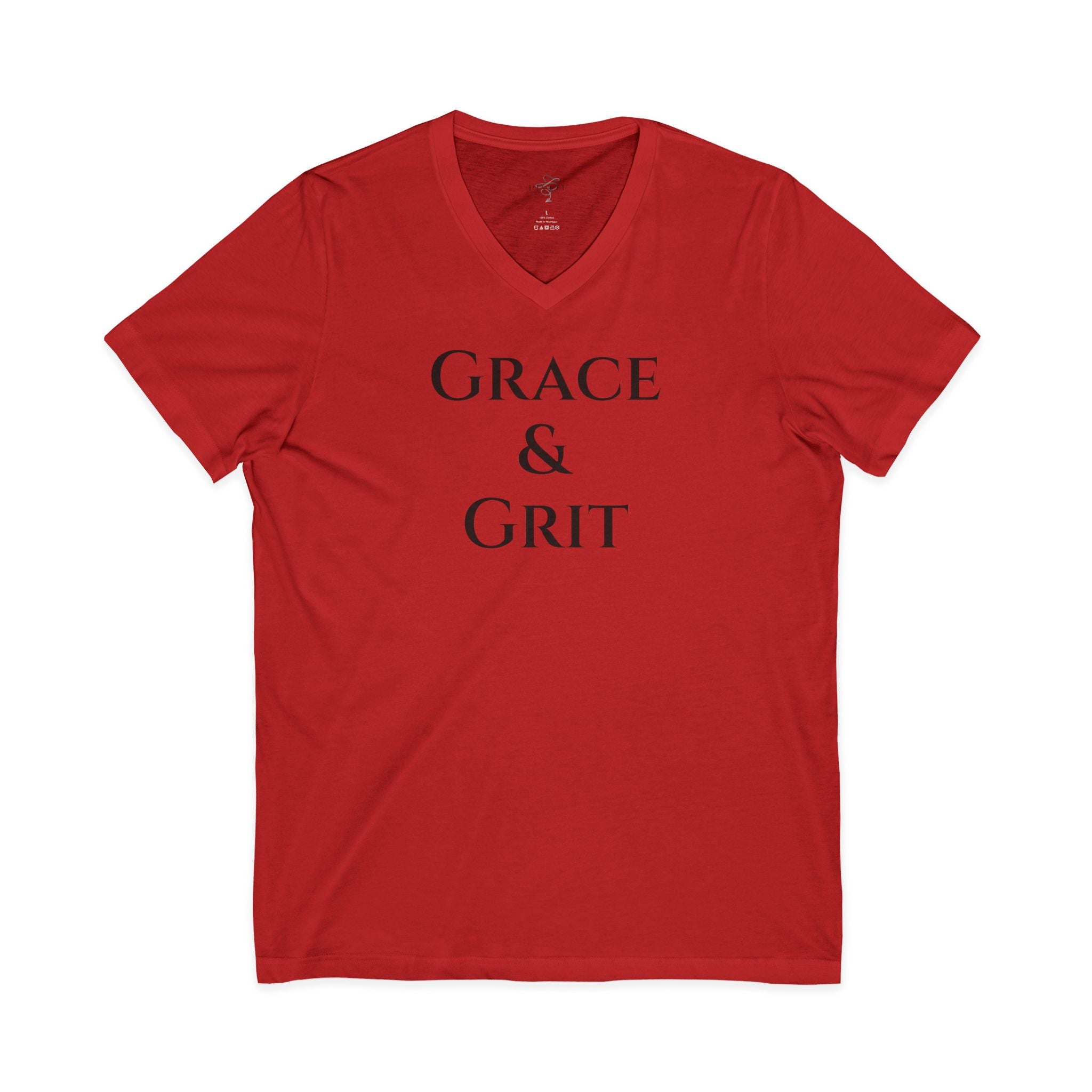 Grace & Grit Unisex V-Neck Tee for Sports Enthusiasts