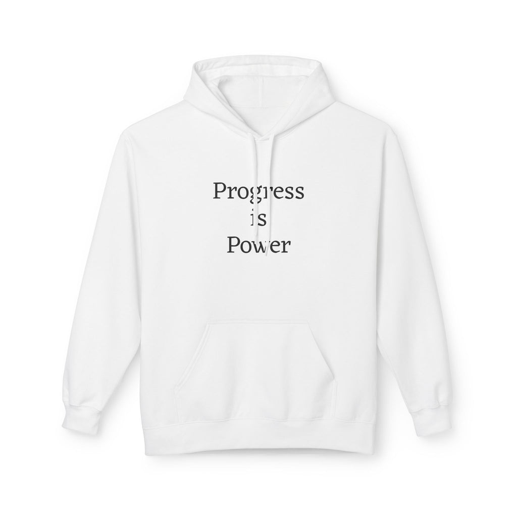 Progress Is Power Hoodie — with "#Unbreakable" on back Motivational Pullover