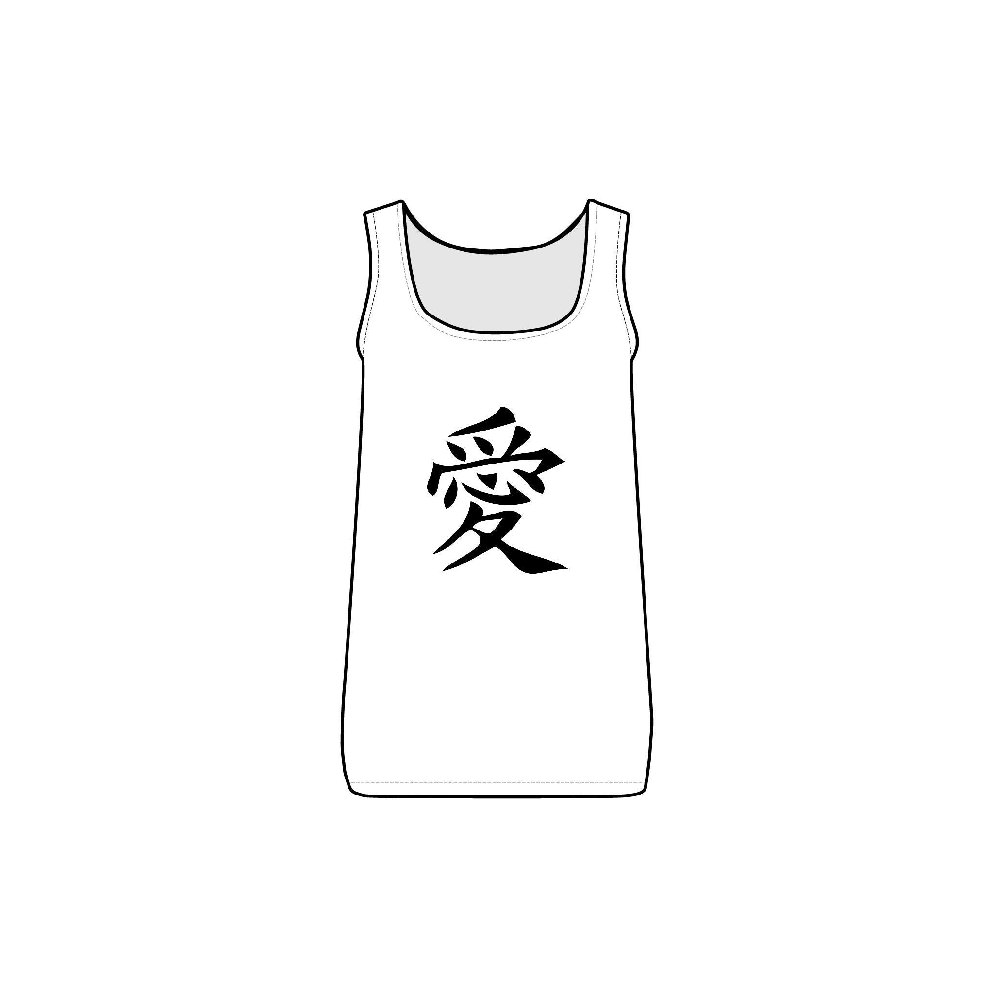 Love Kanji Tank Top — Women's Ribbed Scoop Neck