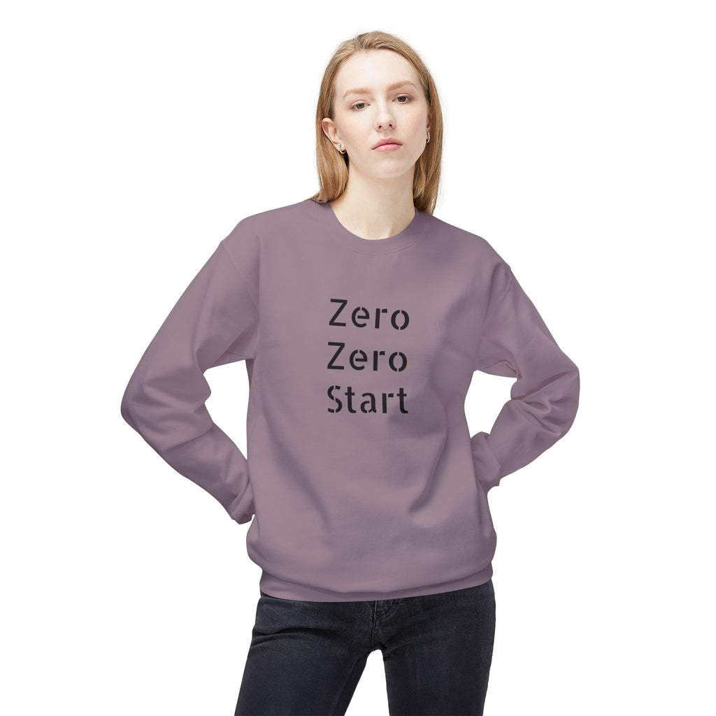 Zero-Zero Start Pickleball Inspired Unisex Midweight Softstyle Fleece Crewneck Sweatshirt