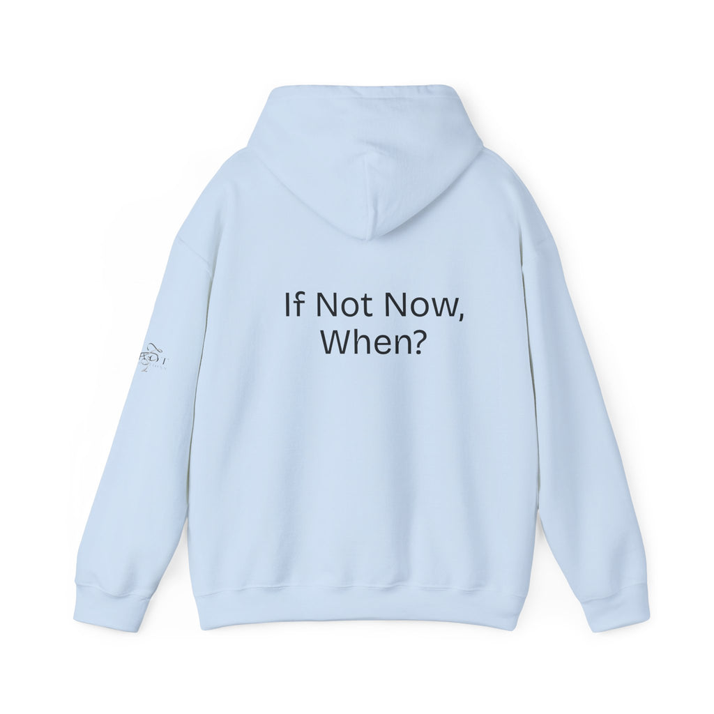 'Shoot Your Shot' Hoodie — with 'If Not Now, When?' on back Motivational Hoodie