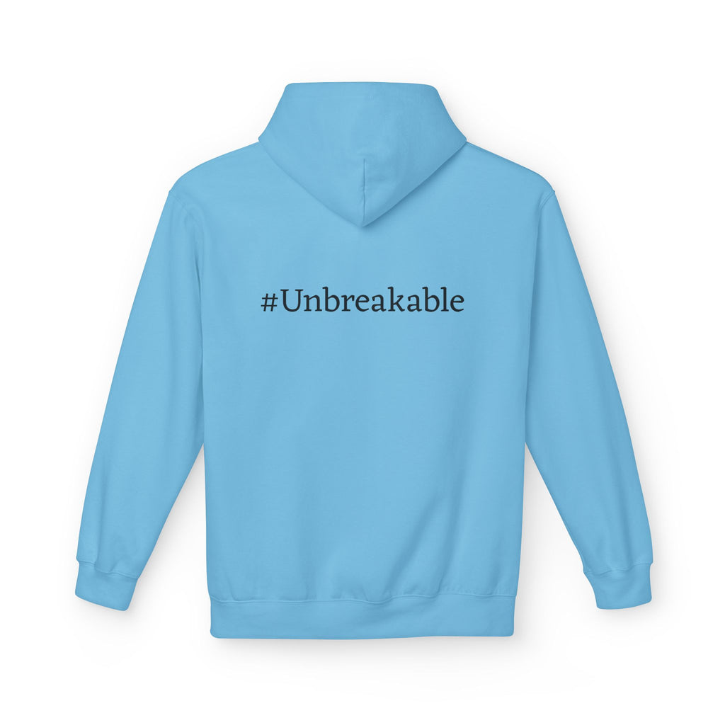 Progress Is Power Hoodie — with "#Unbreakable" on back Motivational Pullover