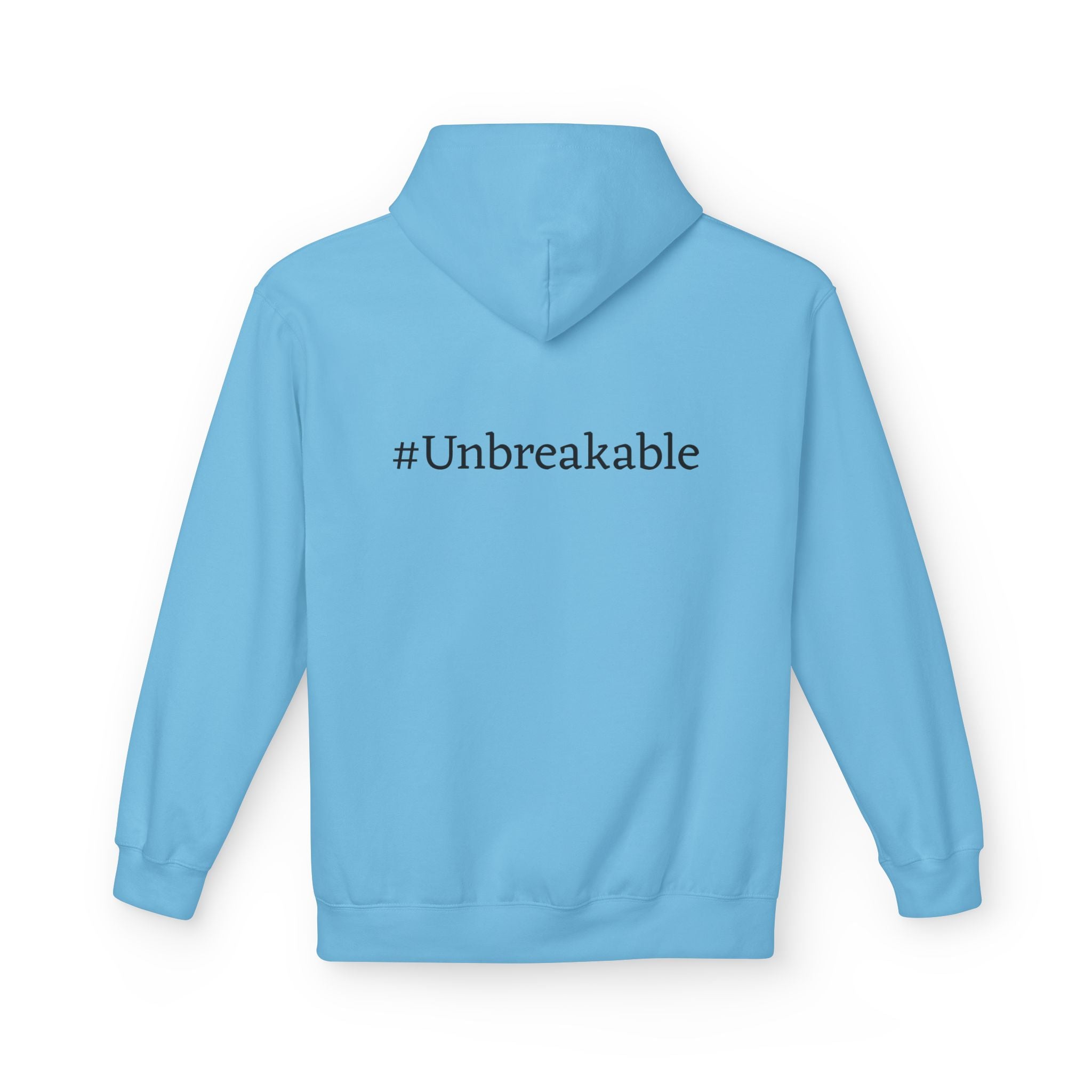 Progress Is Power Hoodie — with "#Unbreakable" on back Motivational Pullover