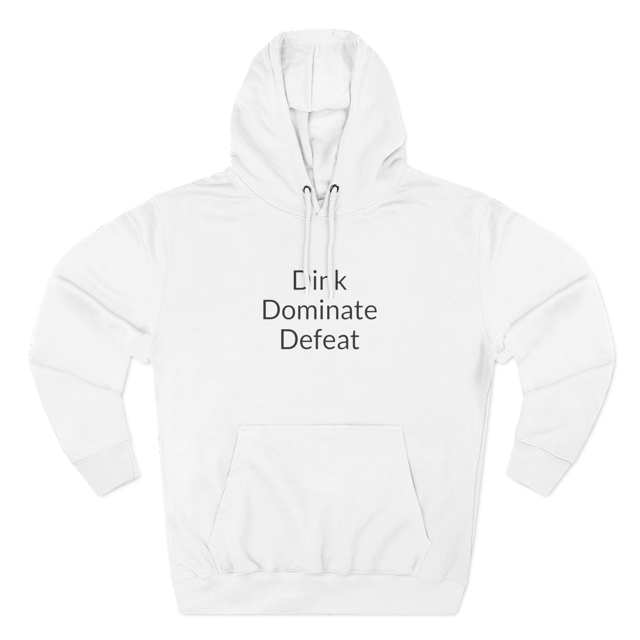 Pickleball Hoodie — "Dink, Dominate, Defeat" with Rackets on Back Fleece Pullover