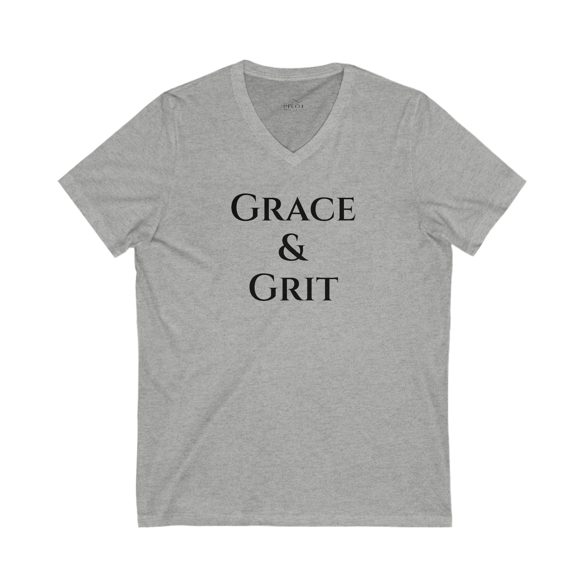 Grace & Grit Unisex V-Neck Tee for Sports Enthusiasts
